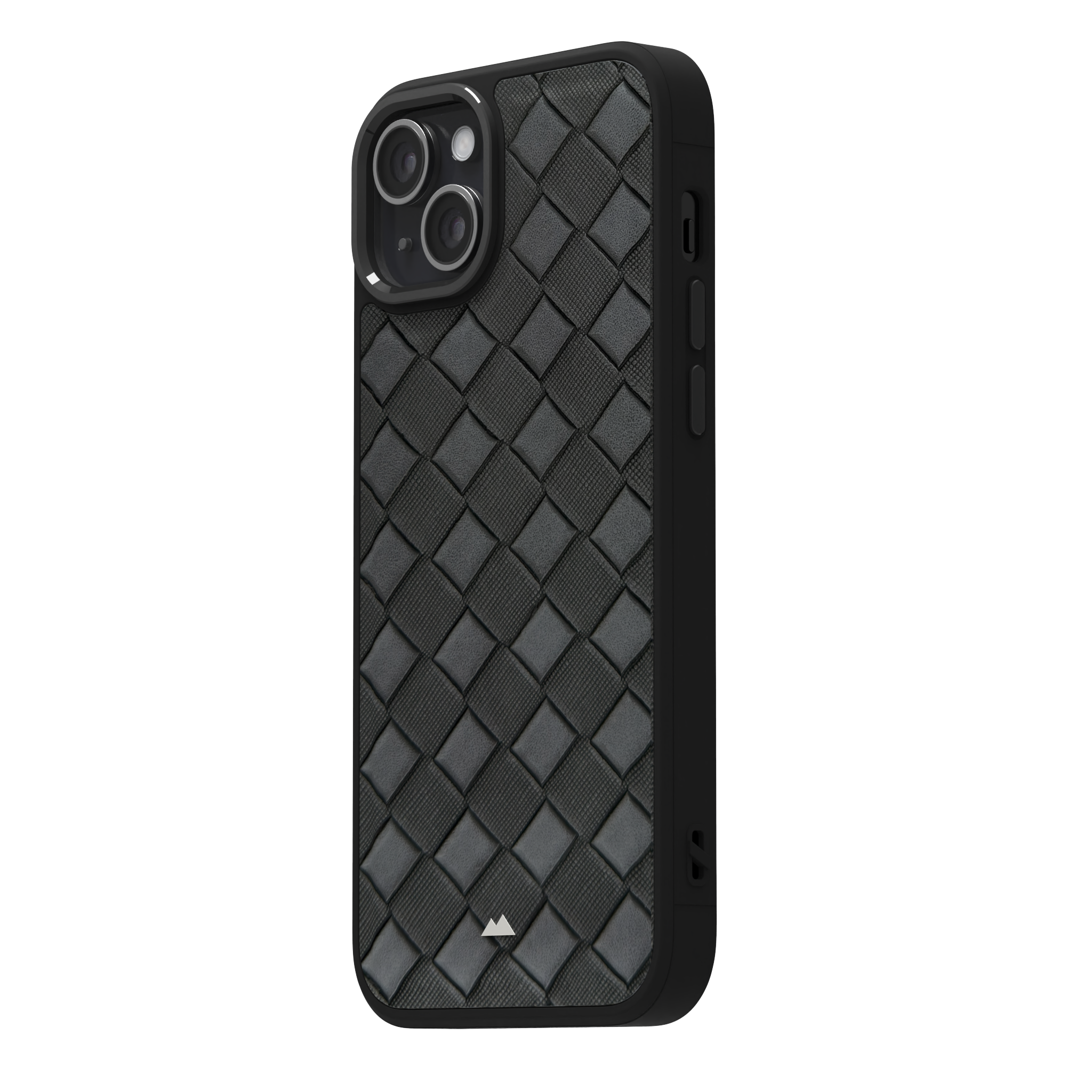 Smoked Cross Leather Case Cover for iPhone 15 Plus