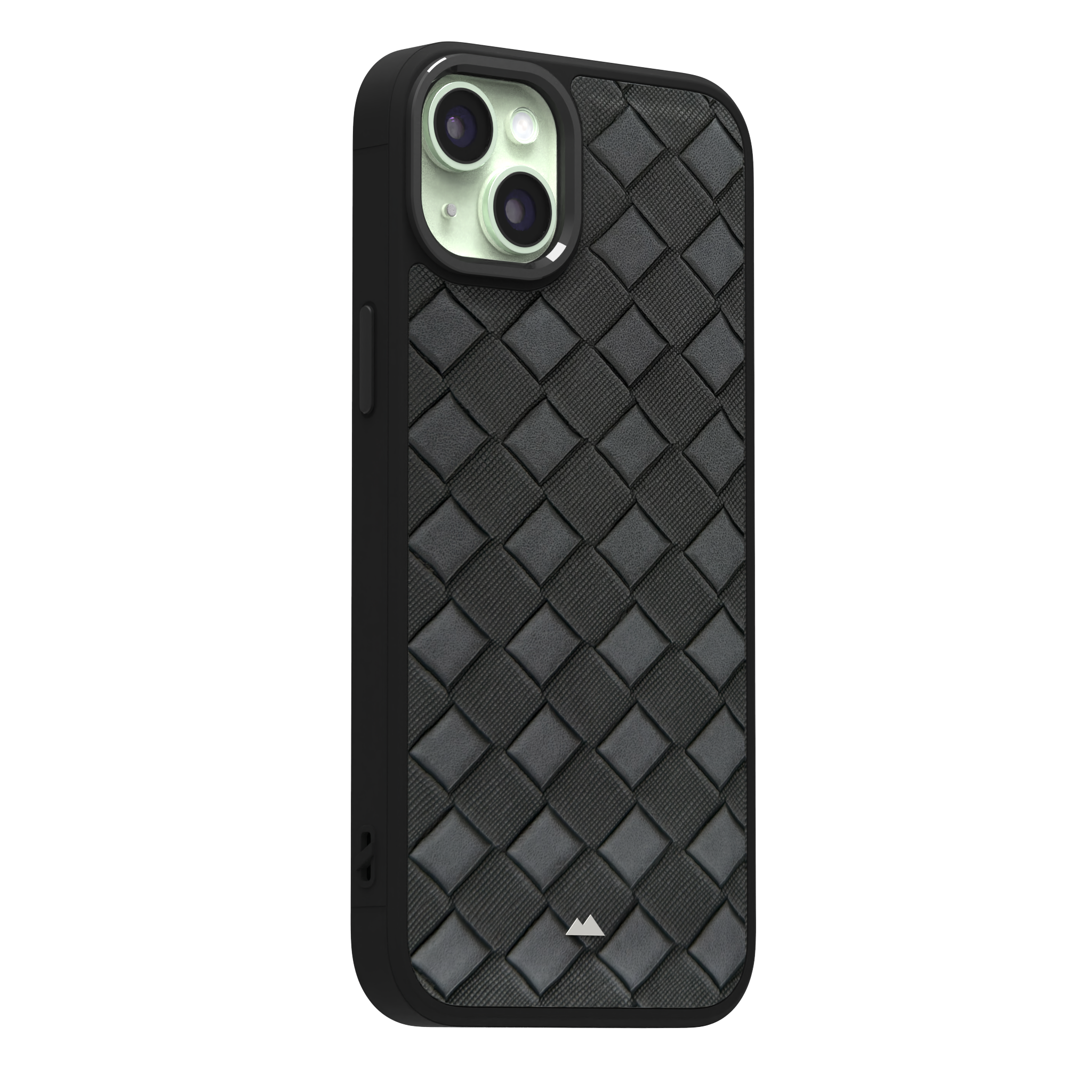 Smoked Cross Leather Case Cover for iPhone 15 Plus