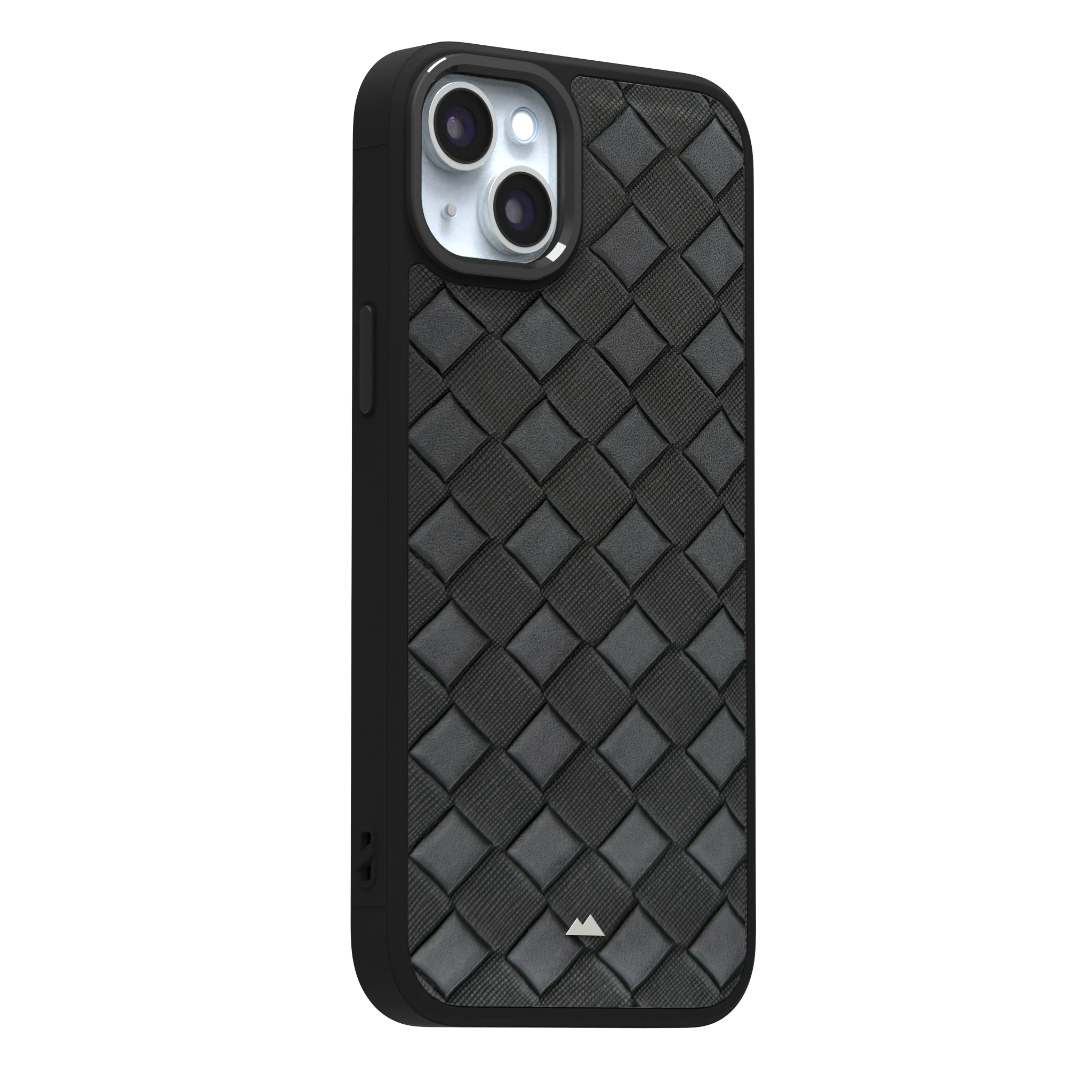 Smoked Cross Leather Case Cover for iPhone 15 Plus