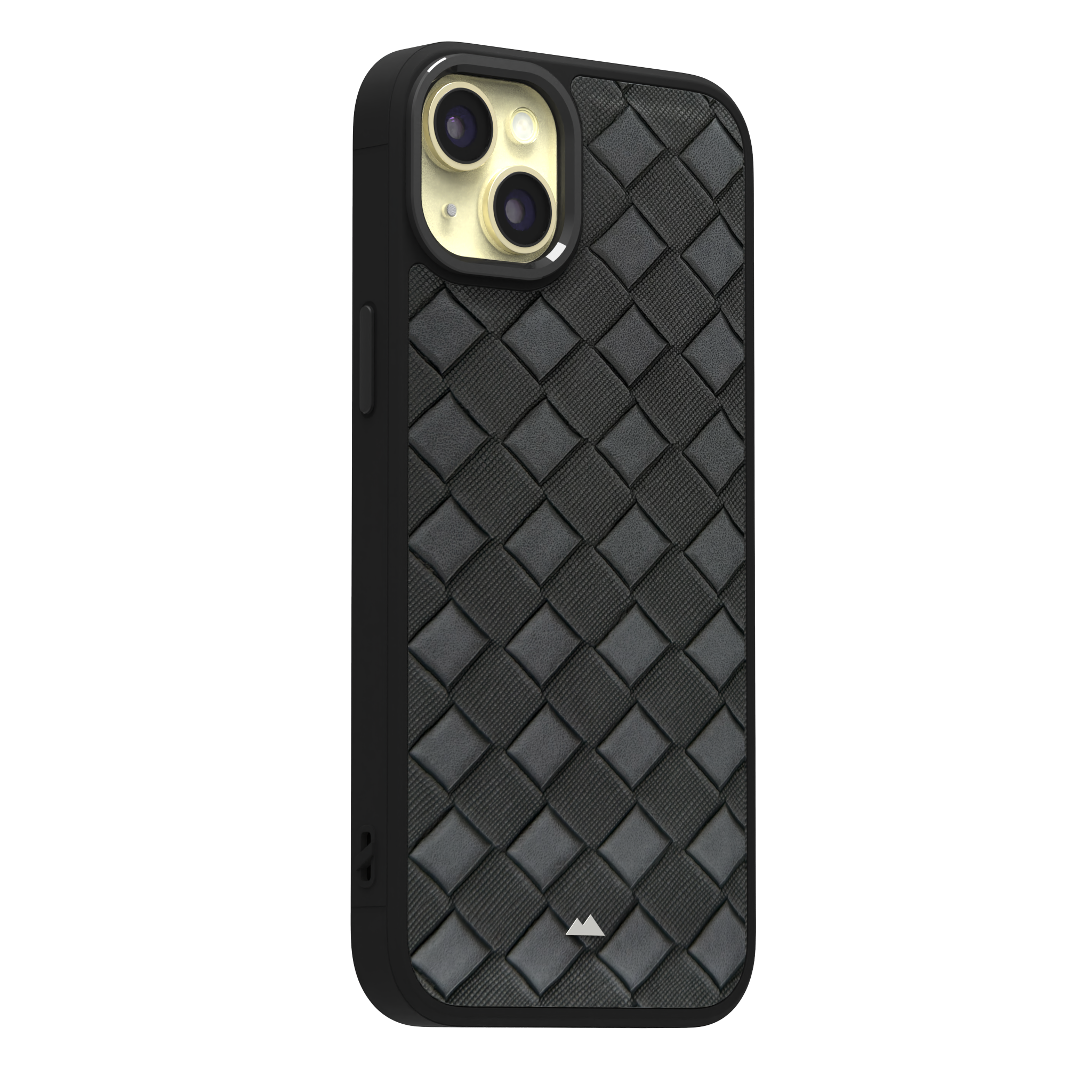 Smoked Cross Leather Case Cover for iPhone 15 Plus