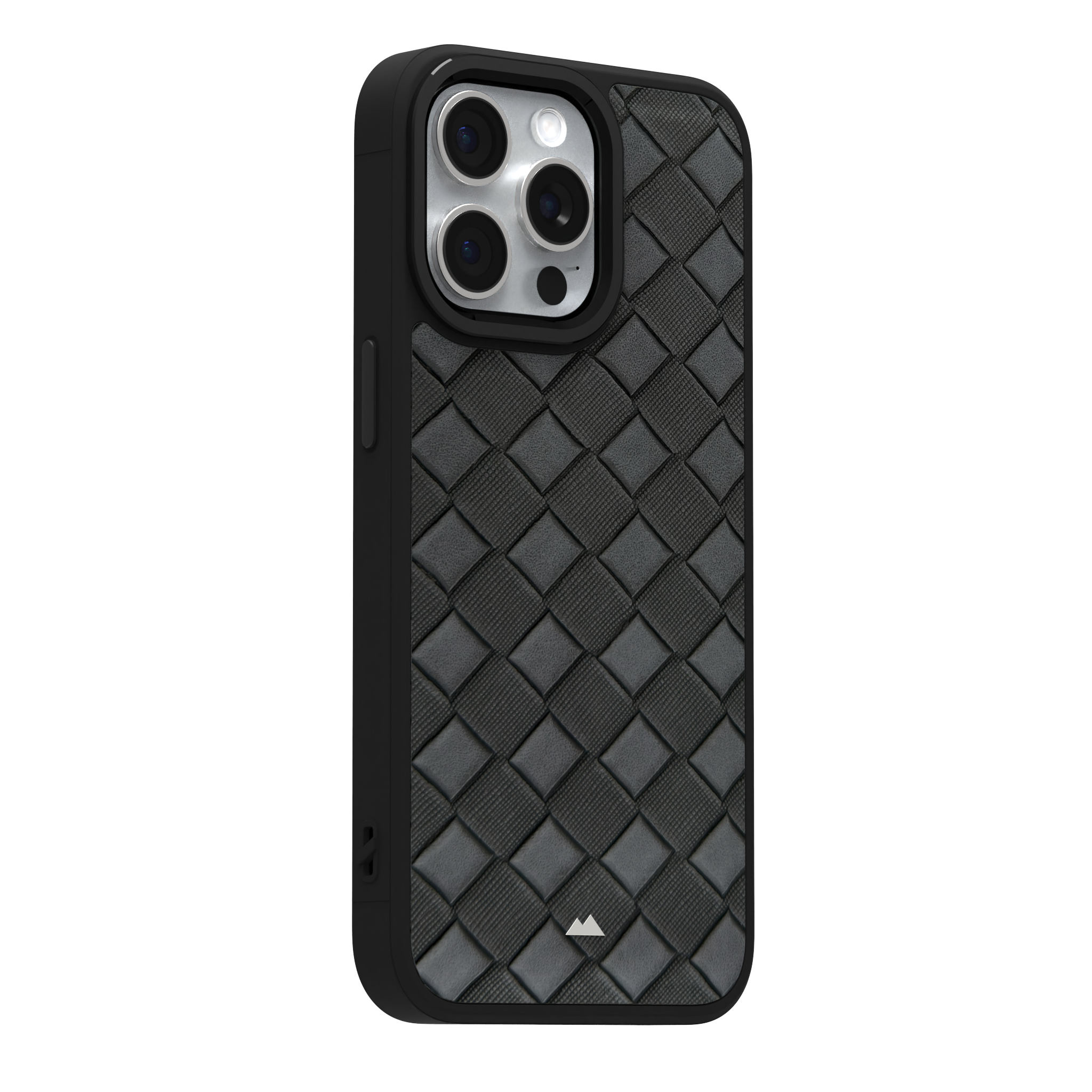 Smoked Cross Leather Case Cover for iPhone 15 Pro Max