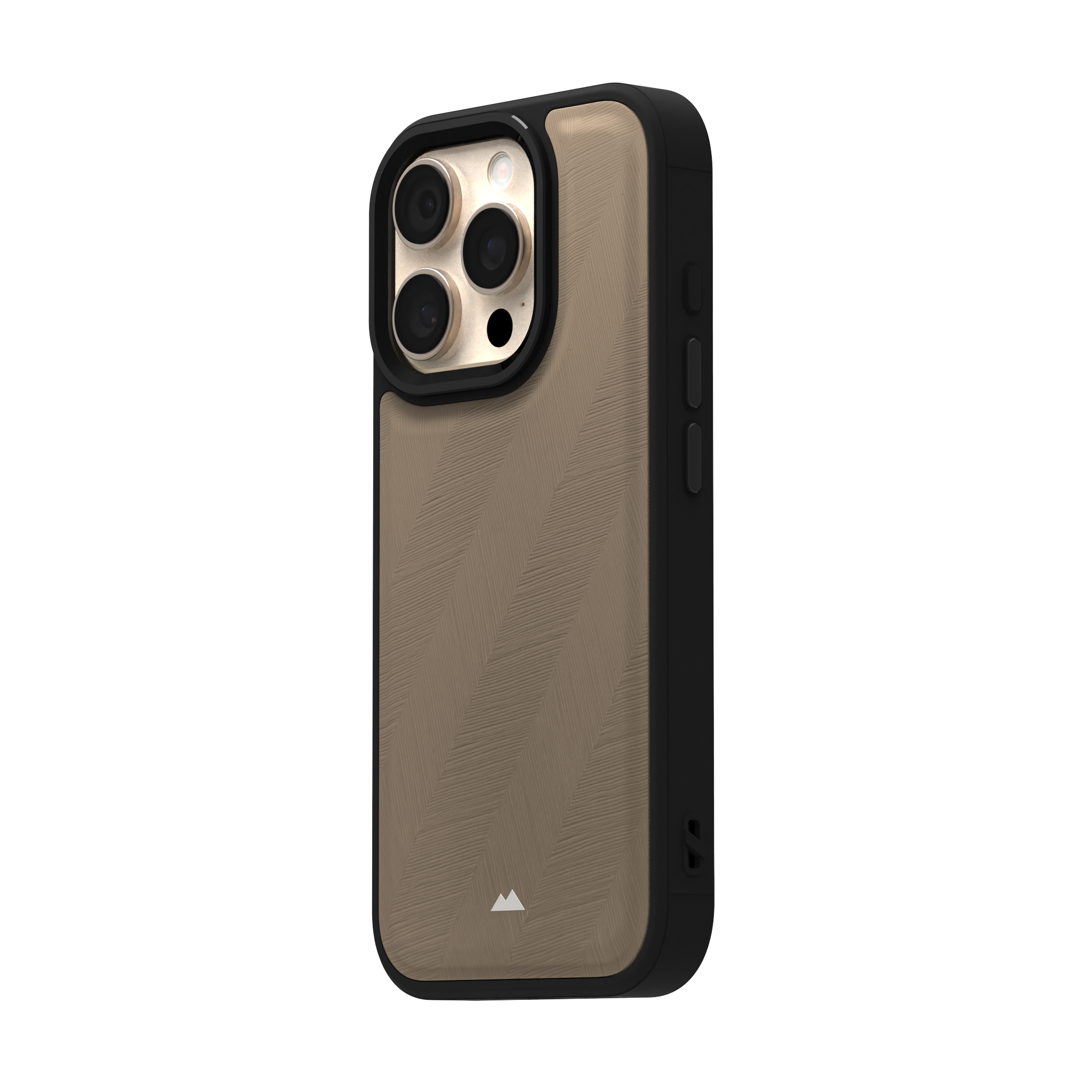 Pale Lined Leather Case Cover for iPhone 16 Pro