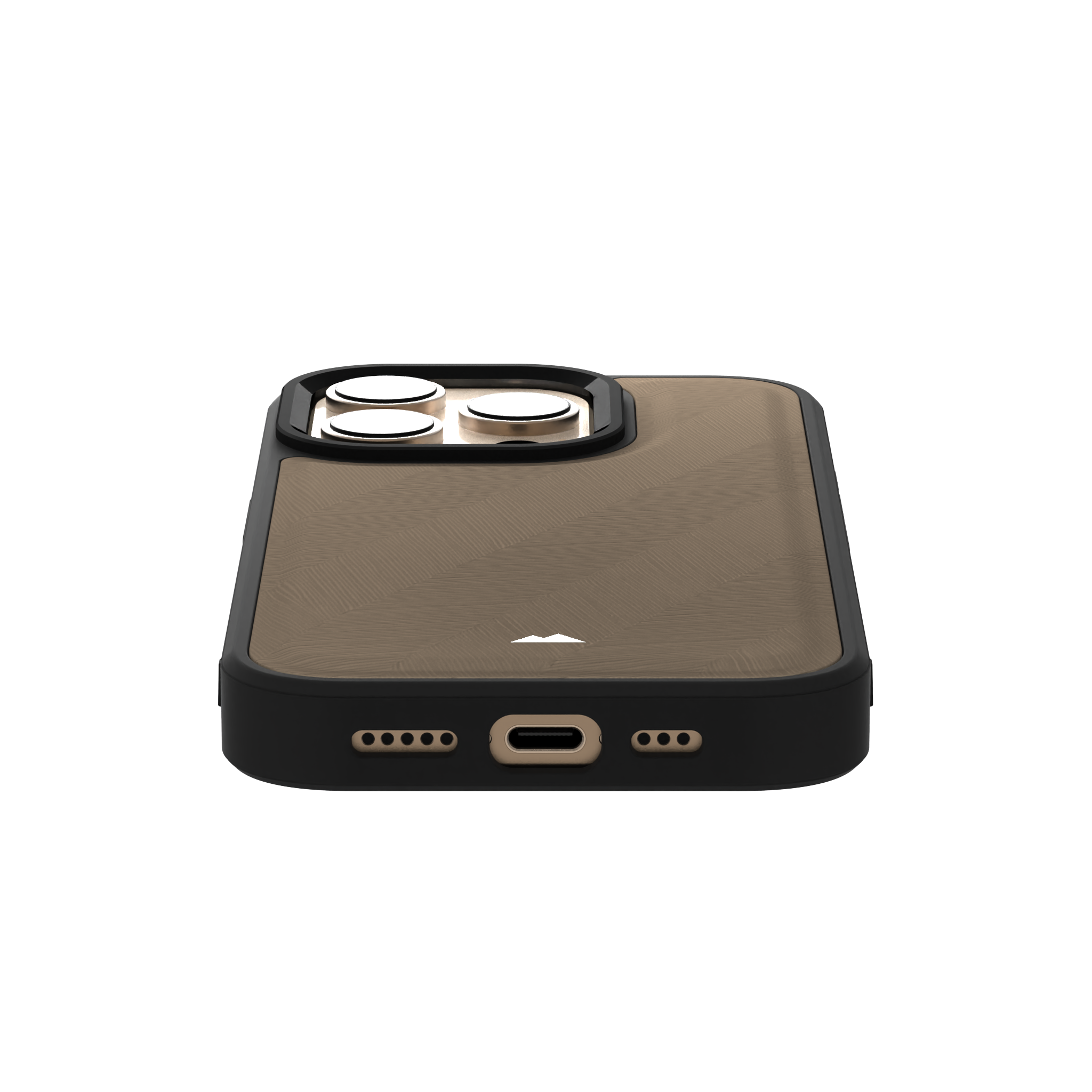 Pale Lined Leather Case Cover for iPhone 16 Pro