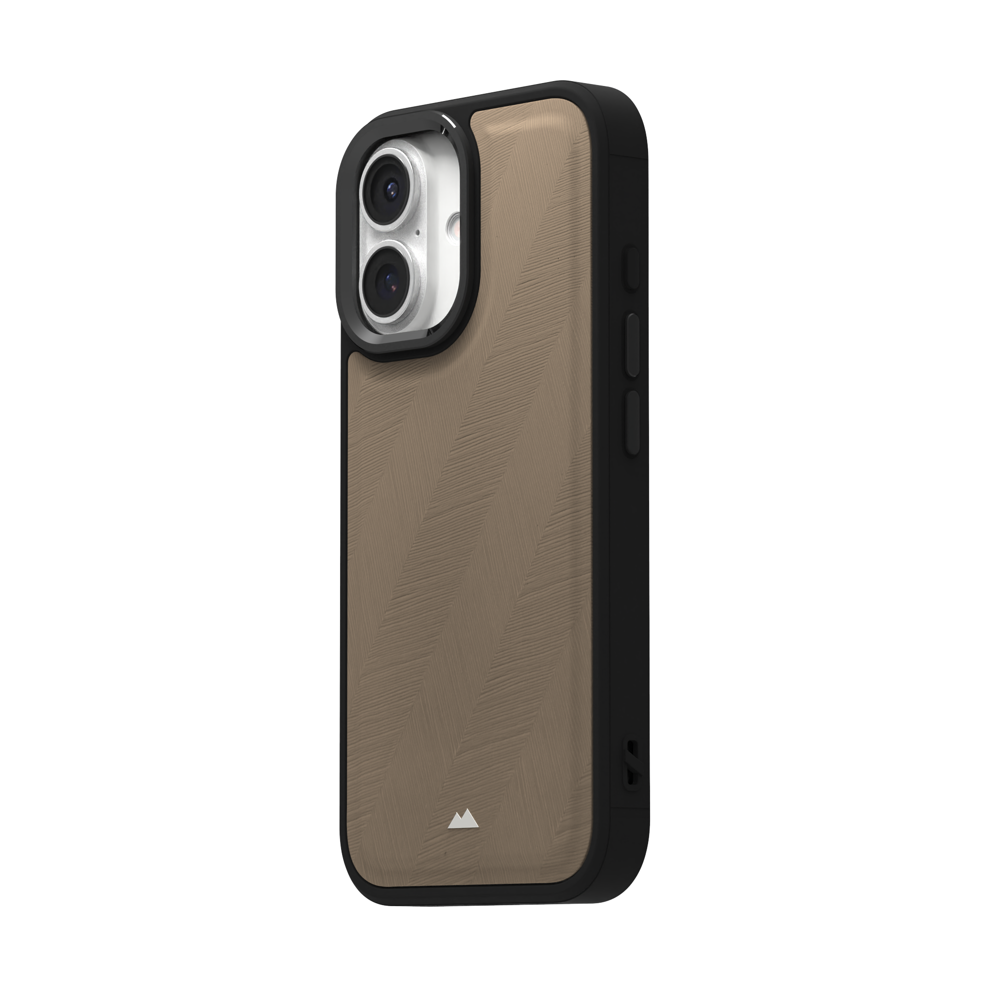 Pale Lined Leather Case Cover for iPhone 16