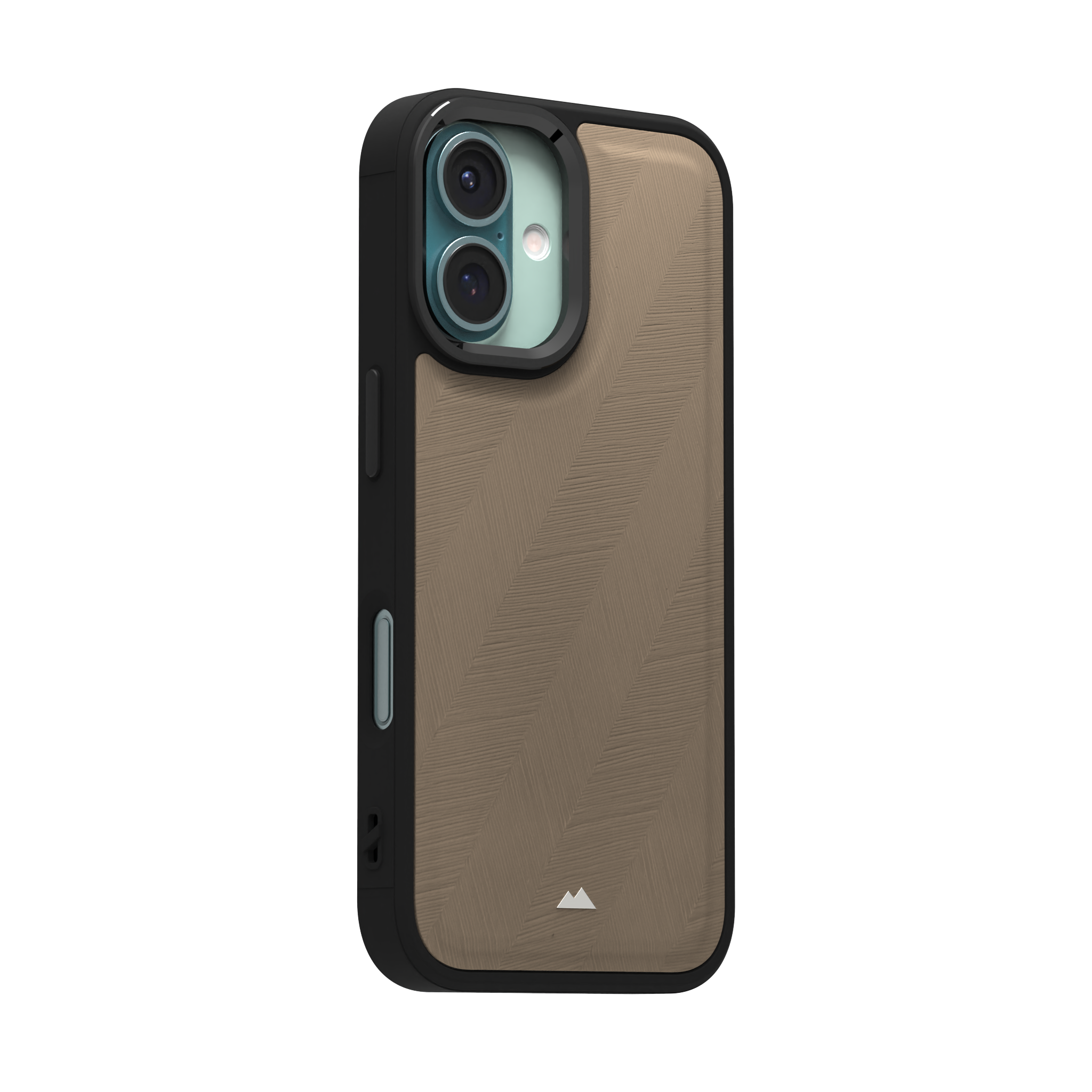 Pale Lined Leather Case Cover for iPhone 16