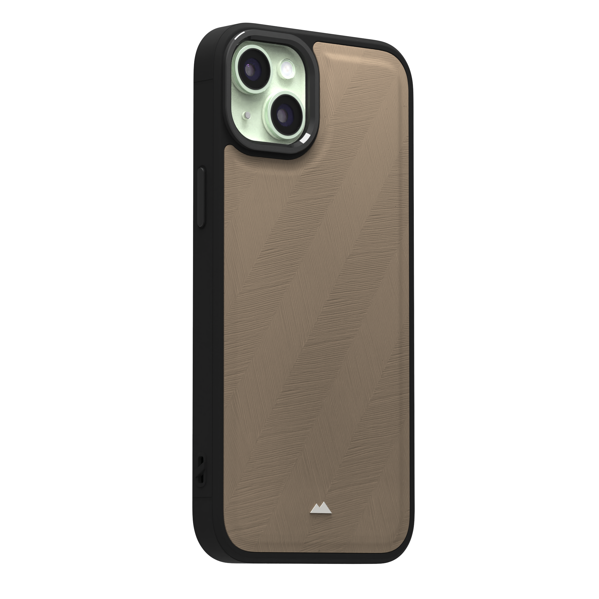 Pale Lined Leather Case Cover for iPhone 15 Plus