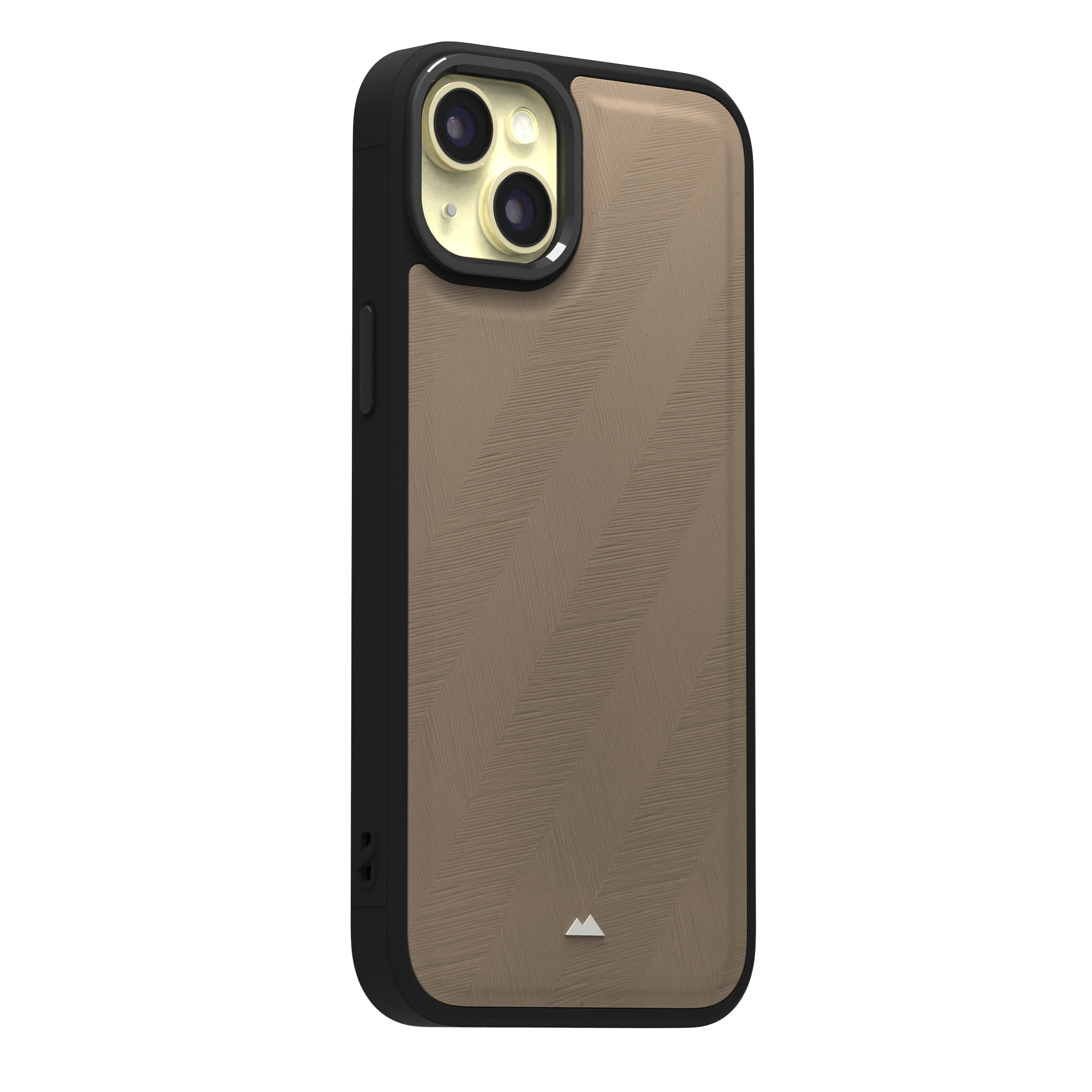 Pale Lined Leather Case Cover for iPhone 15 Plus
