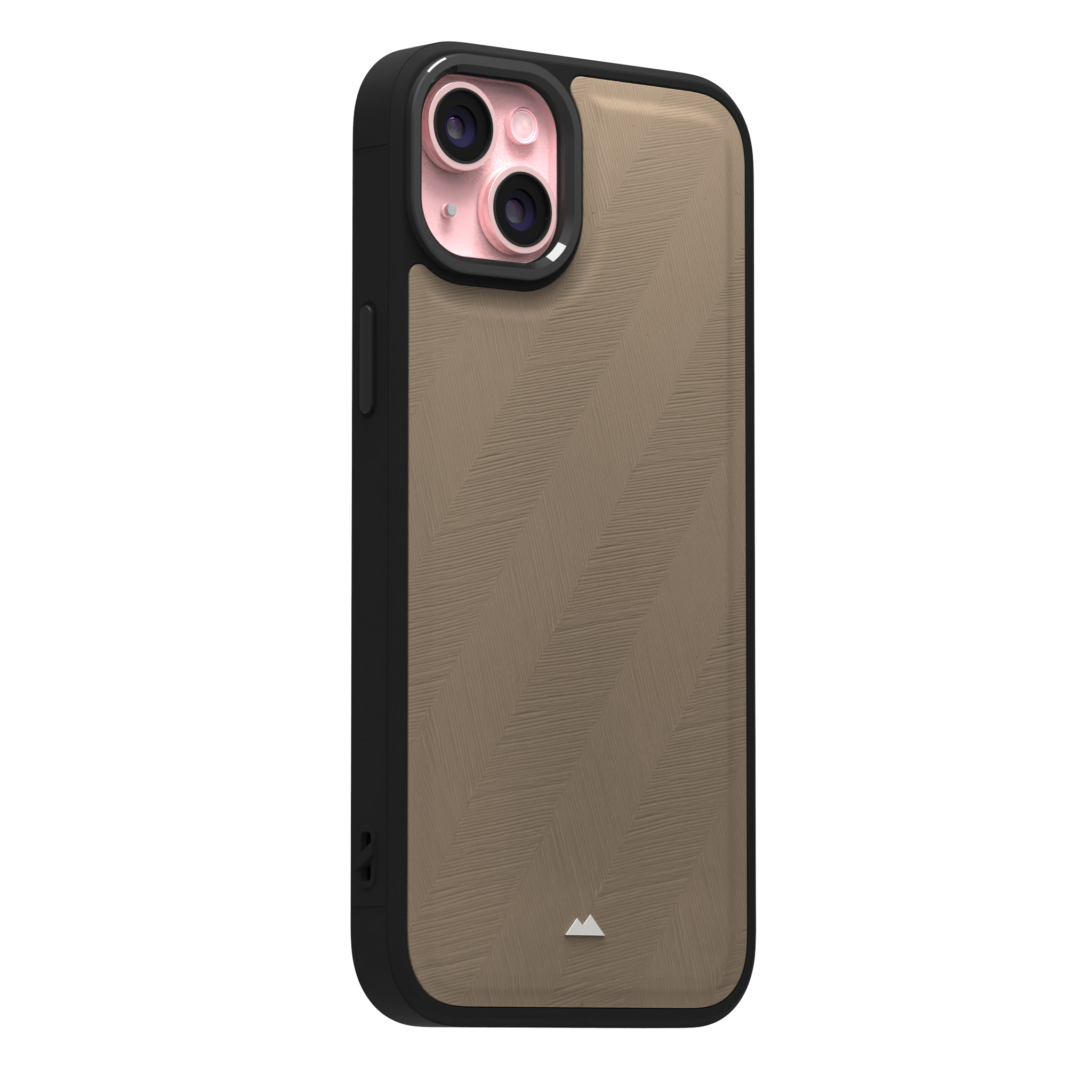 Pale Lined Leather Case Cover for iPhone 15 Plus