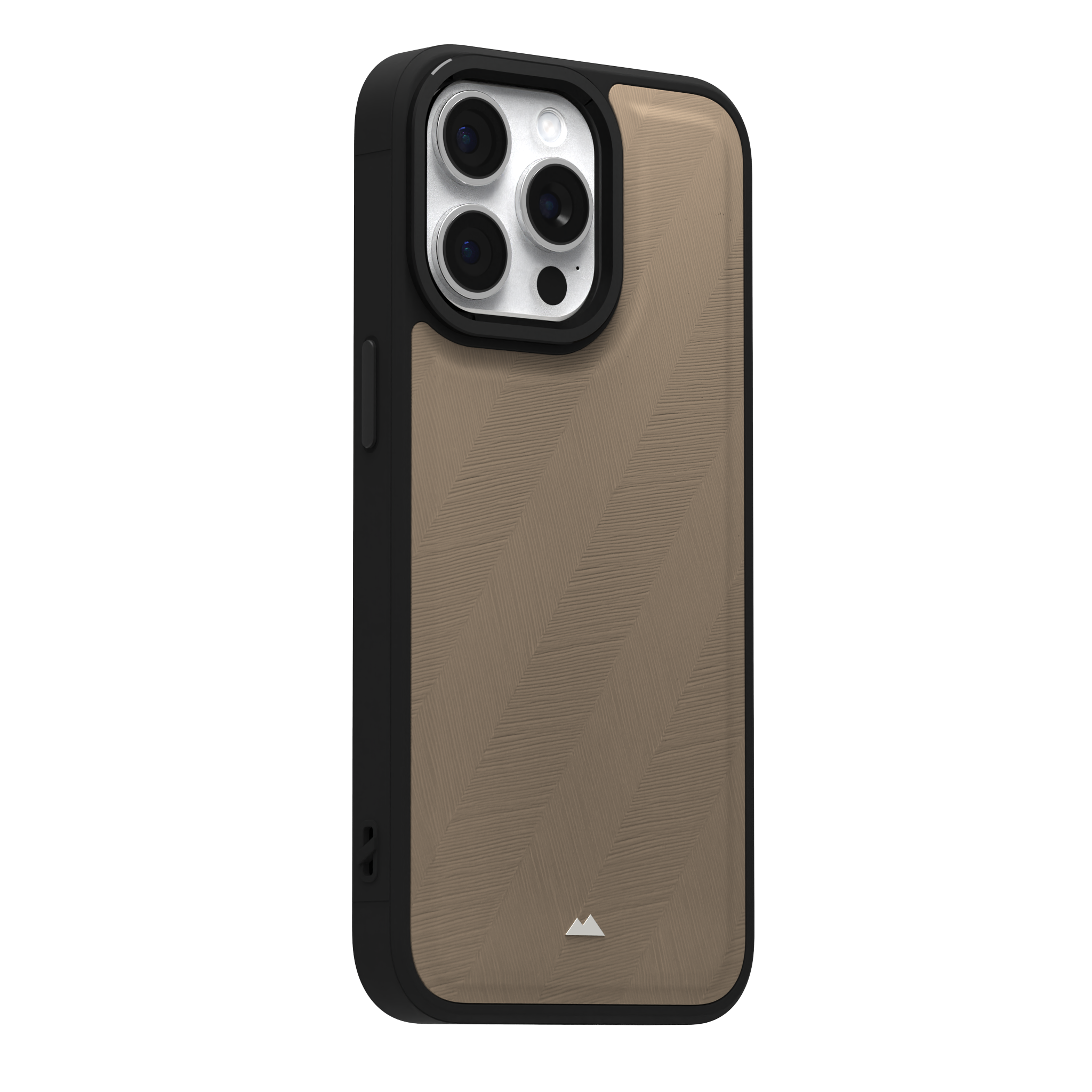 Pale Lined Leather Case Cover for iPhone 15 Pro Max
