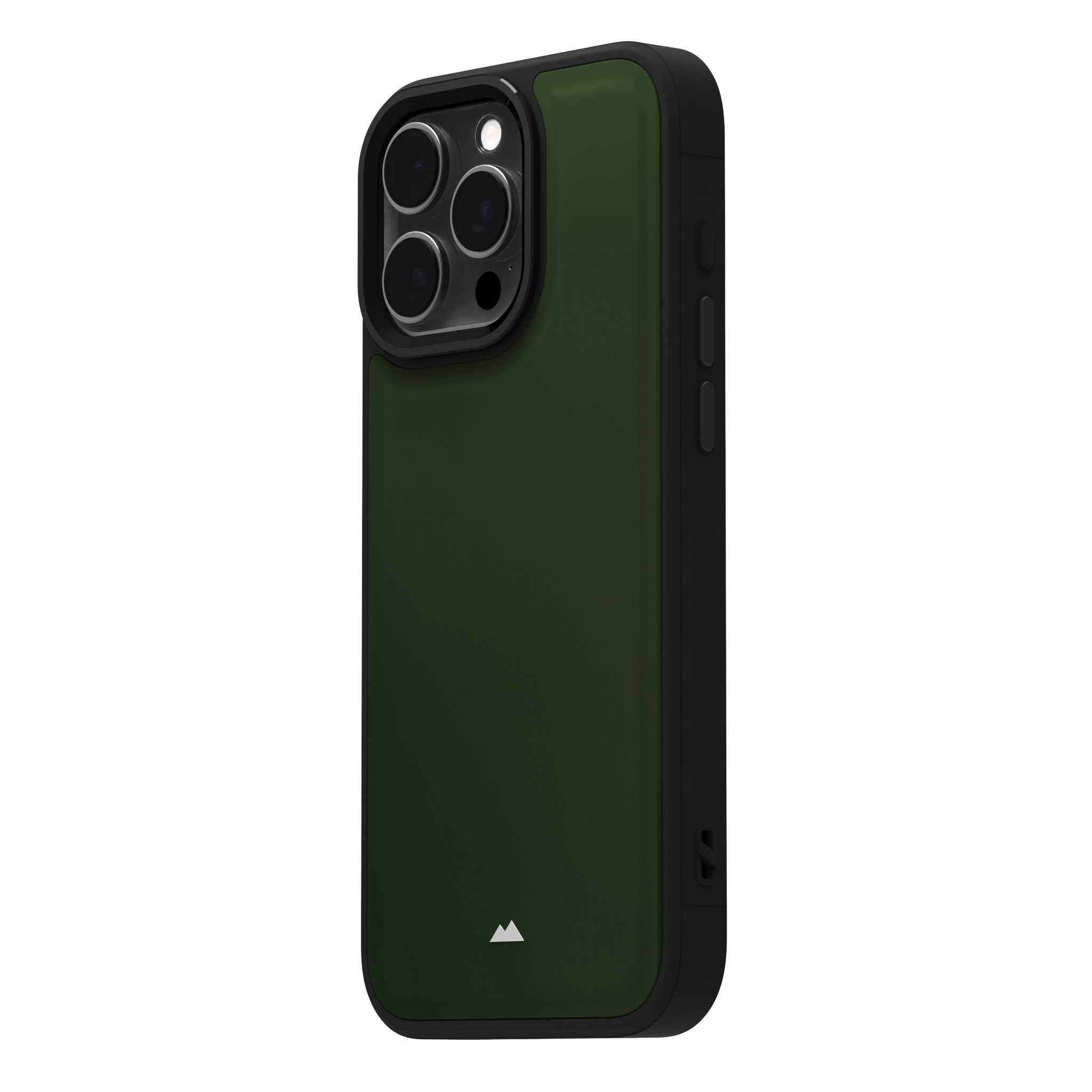 Dark Olive Smooth Leather Case Cover for iPhone 16 Pro Max