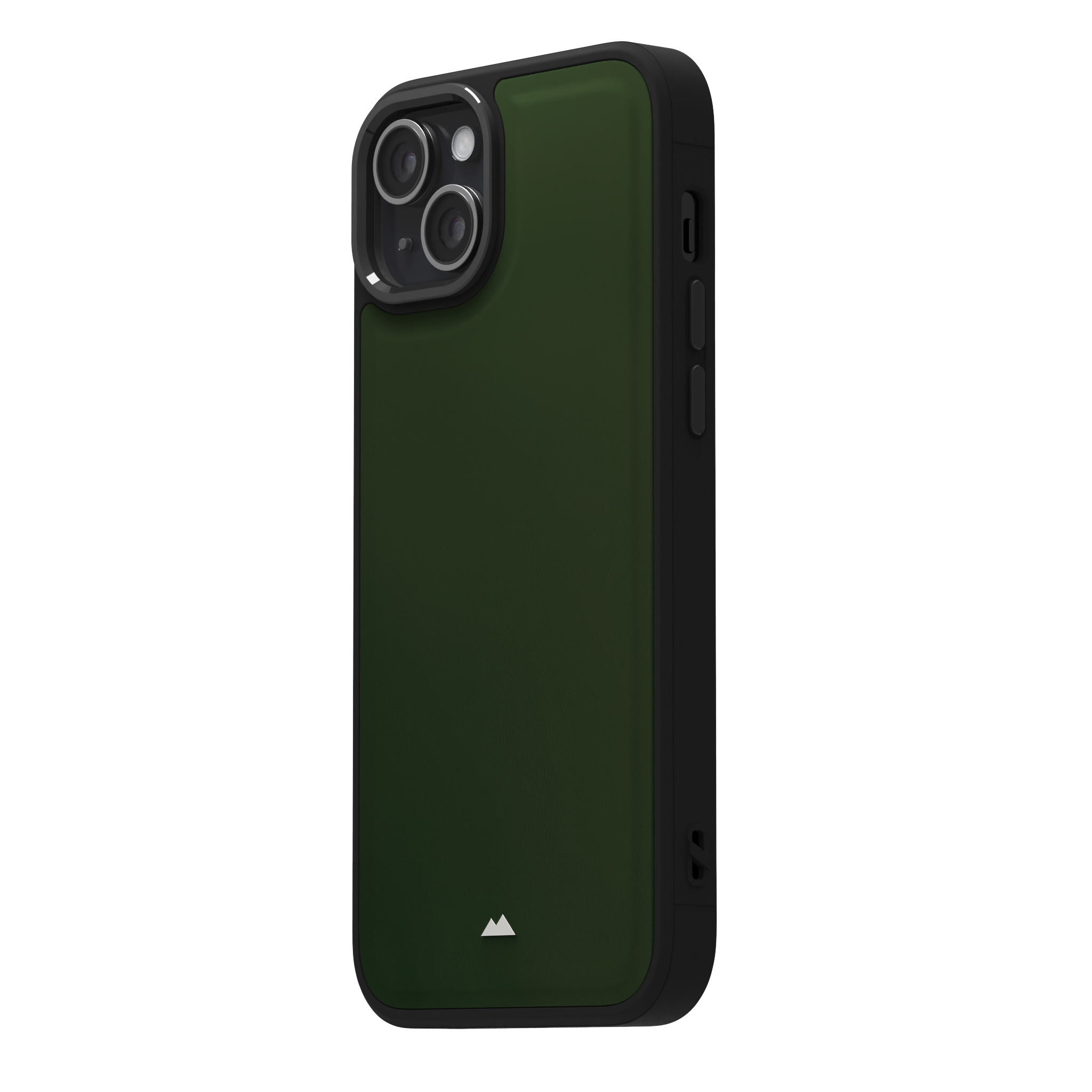 Dark Olive Smooth Leather Case Cover for iPhone 15 Plus