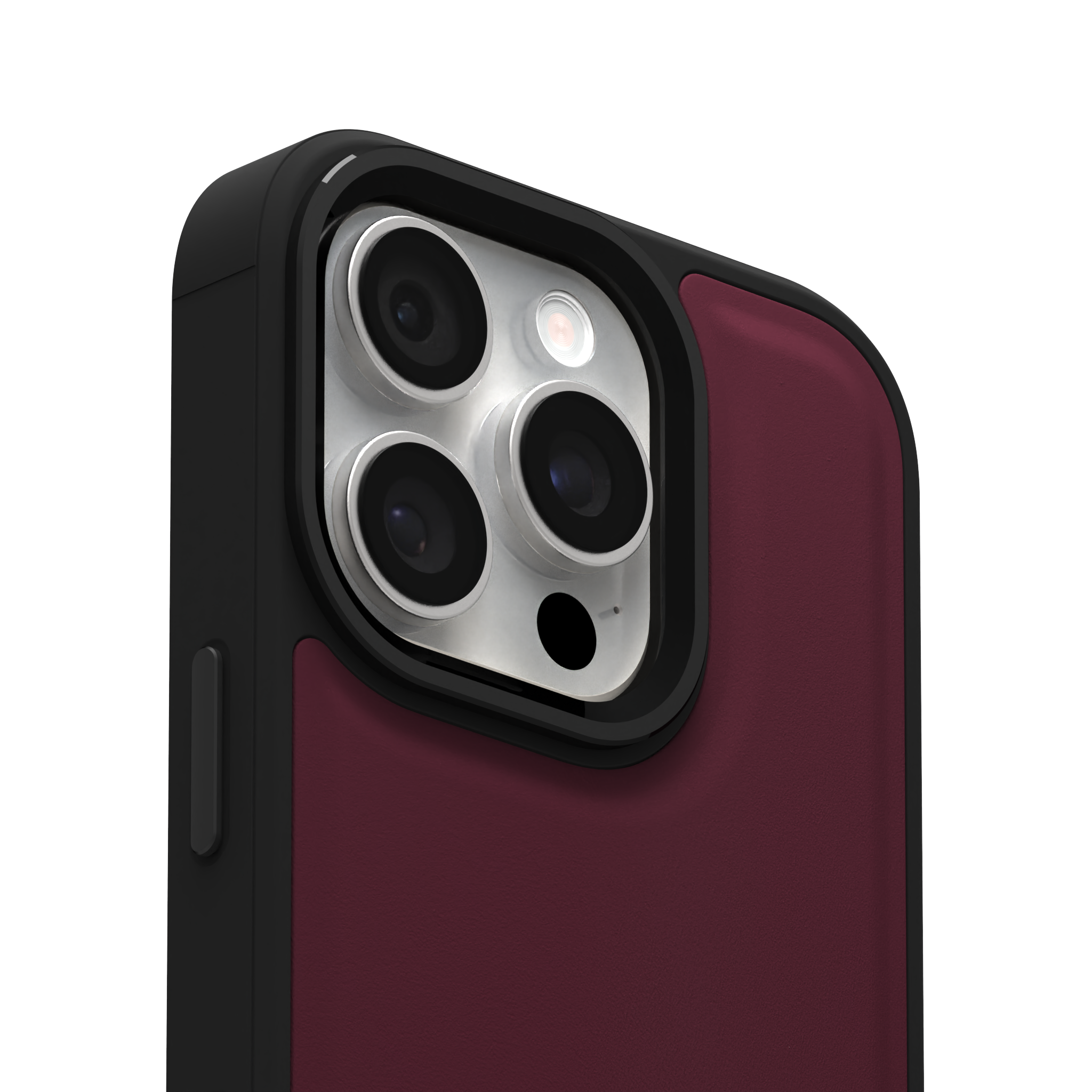 Merlot Plain Leather Case for iPhone 16 Pro