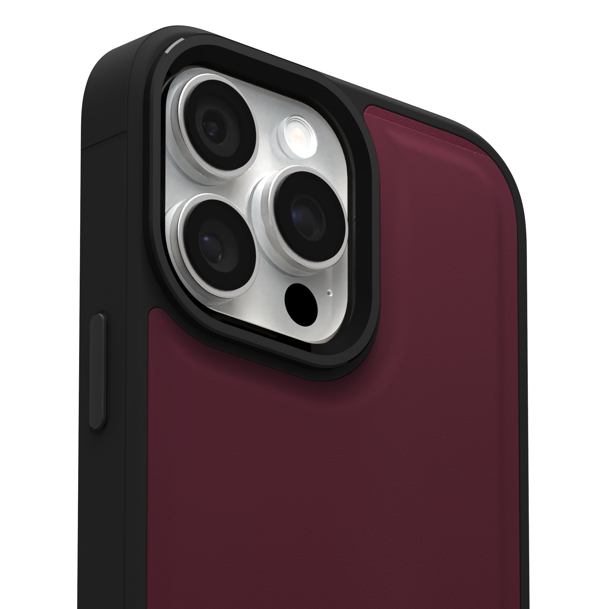 Merlot Plain Leather Case for iPhone 16 Pro Max