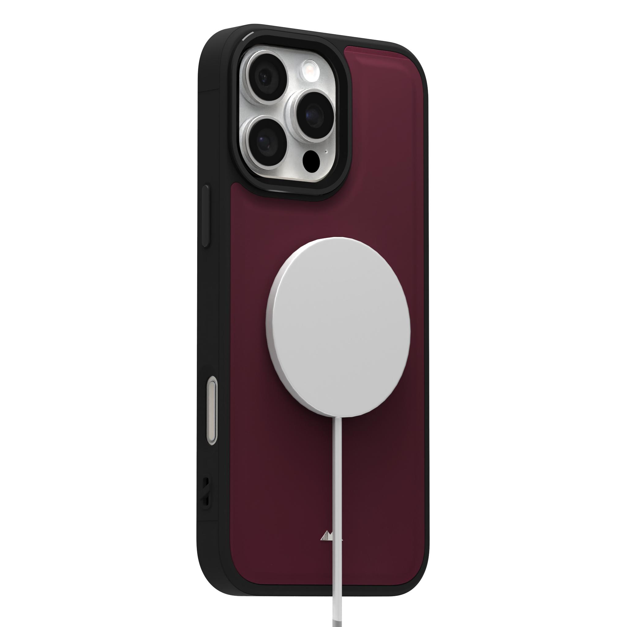 Merlot Plain Leather Case for iPhone 16 Pro Max