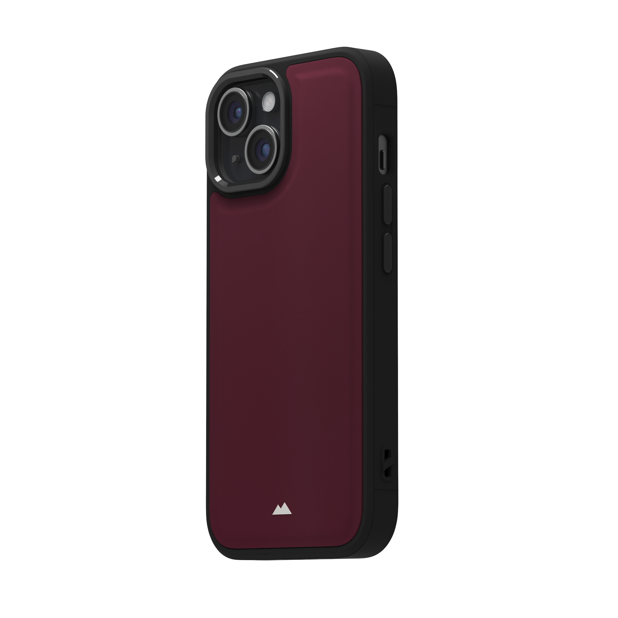 Merlot Plain Leather Case for iPhone 15
