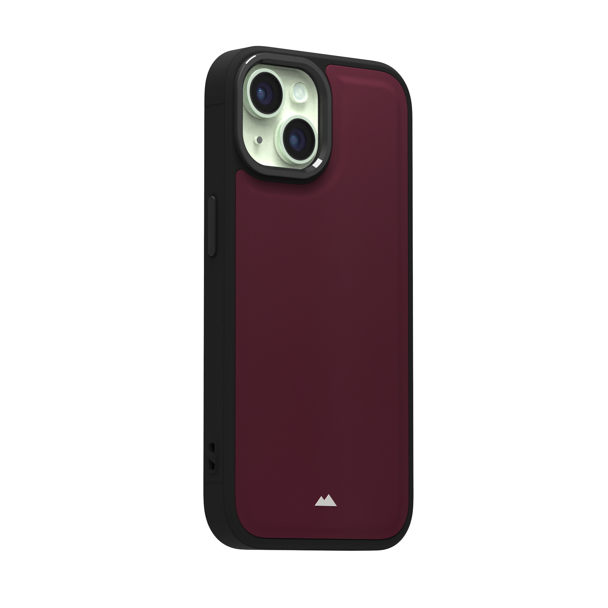Merlot Plain Leather Case for iPhone 15