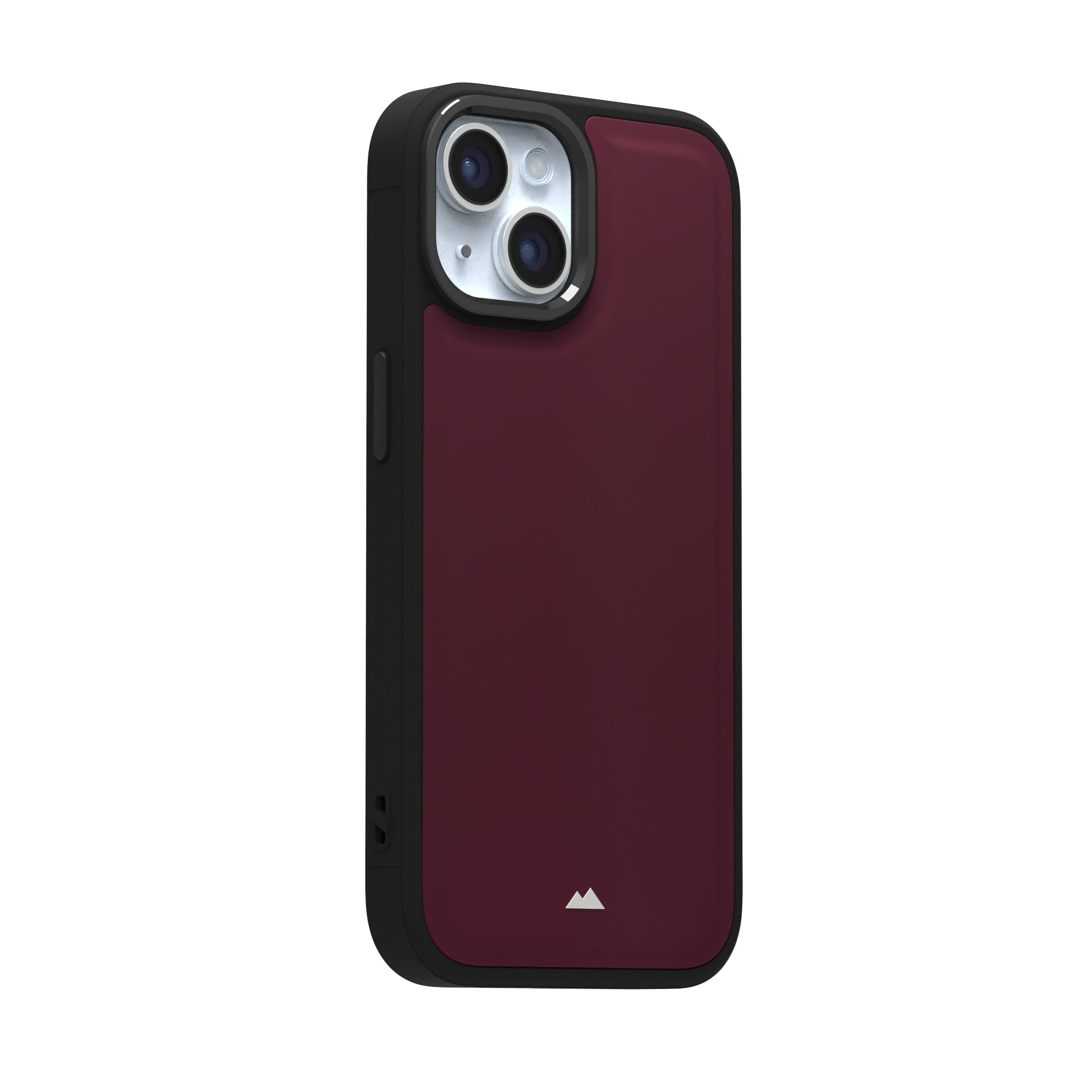 Merlot Plain Leather Case for iPhone 15