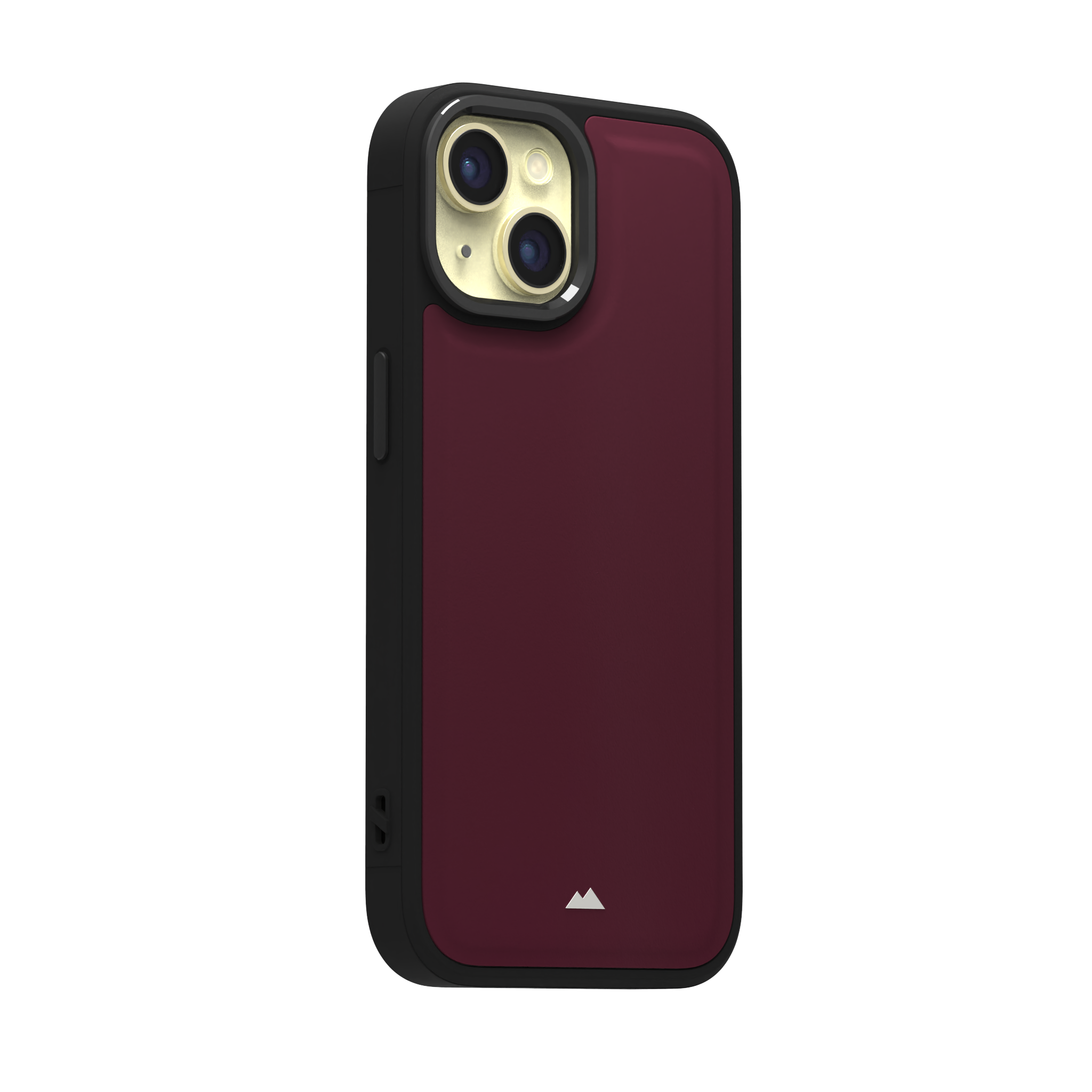 Merlot Plain Leather Case for iPhone 15