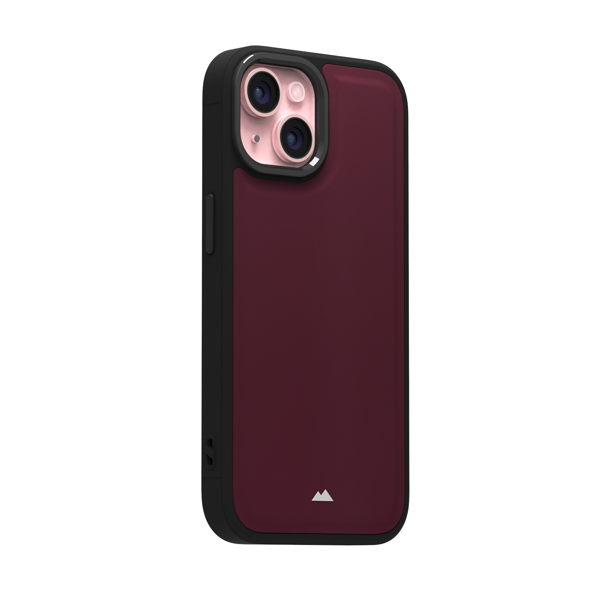 Merlot Plain Leather Case for iPhone 15