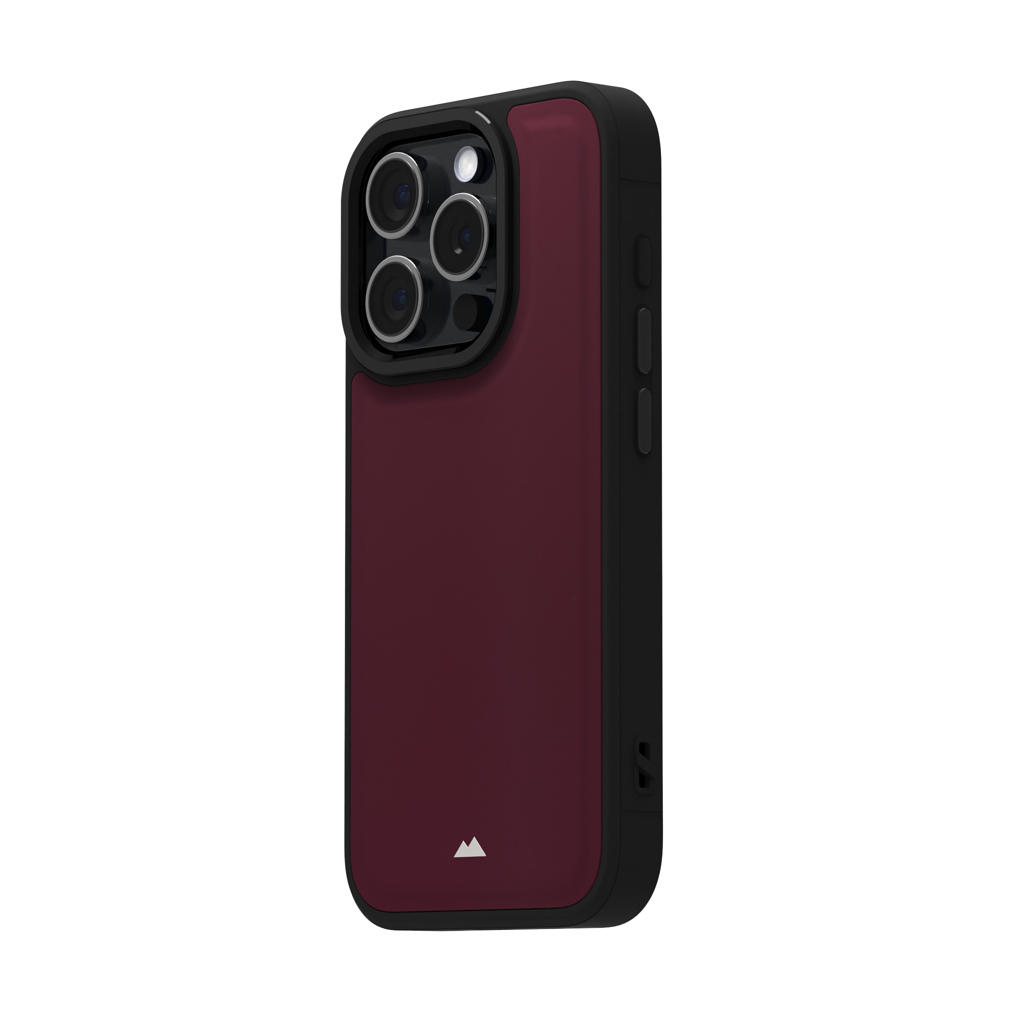 Merlot Plain Leather Case for iPhone 15 Pro