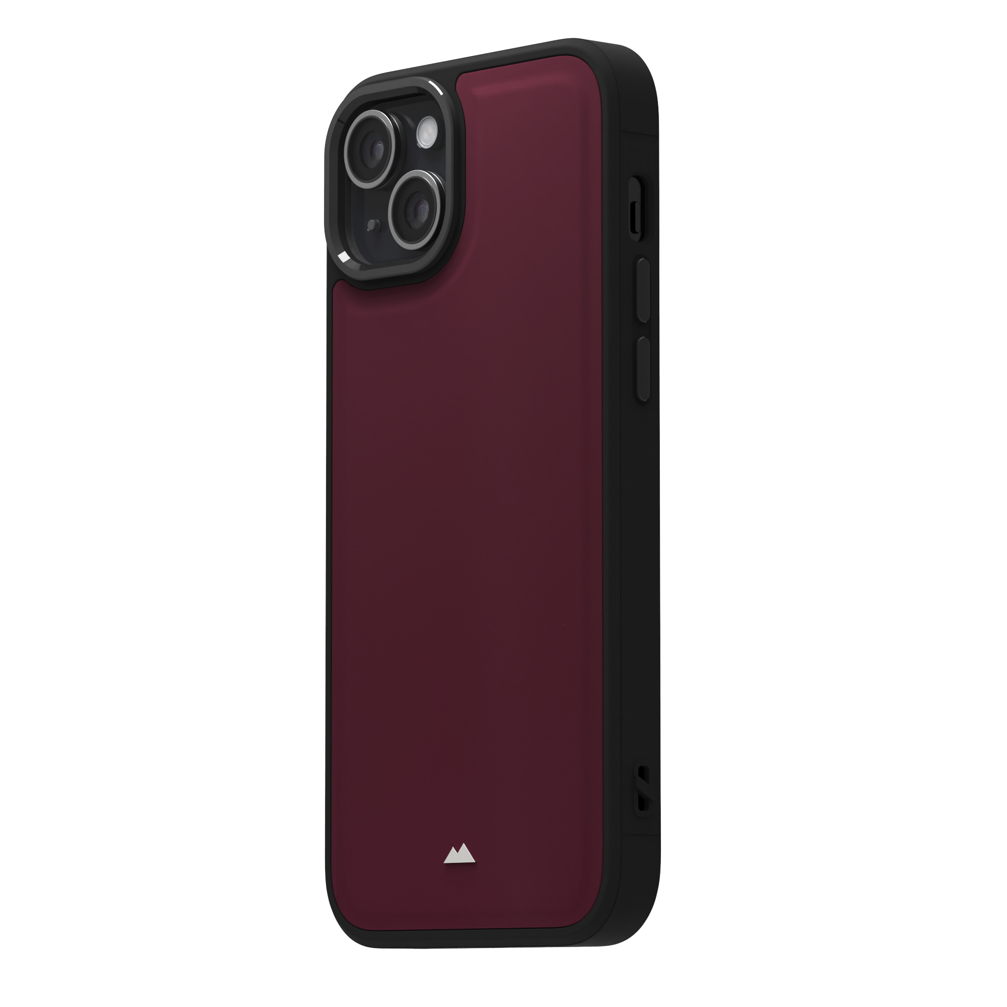 Merlot Plain Leather Case for iPhone 15 Plus