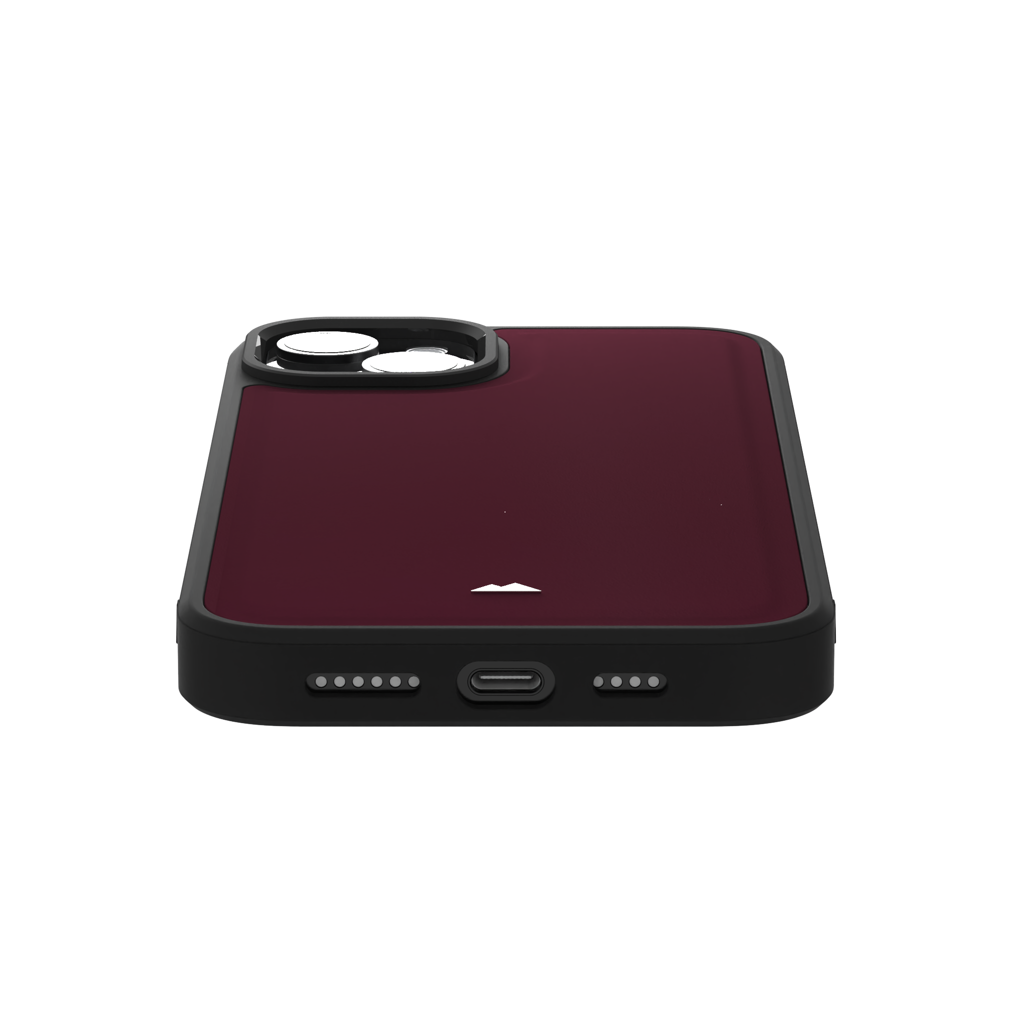 Merlot Plain Leather Case for iPhone 15 Plus