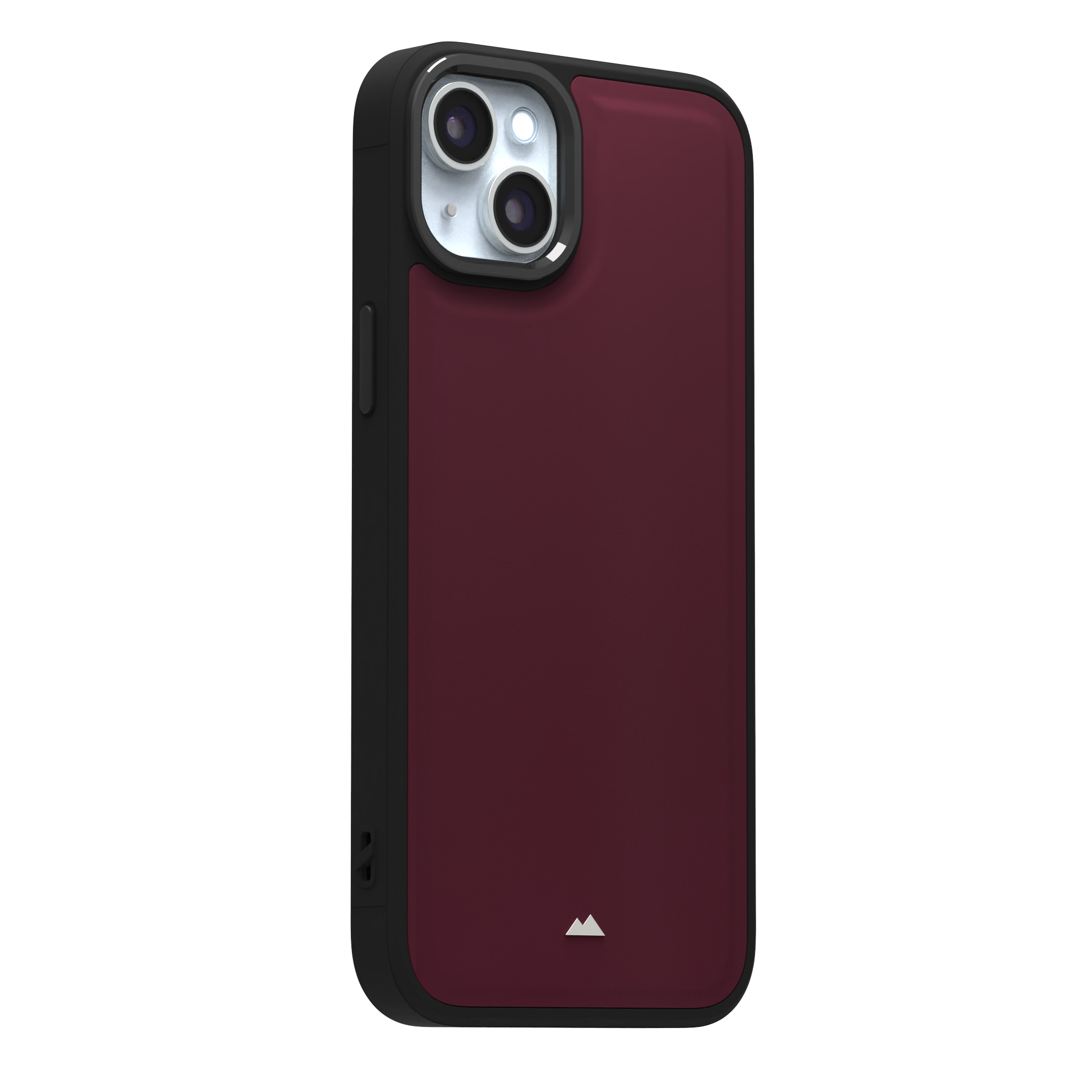 Merlot Plain Leather Case for iPhone 15 Plus