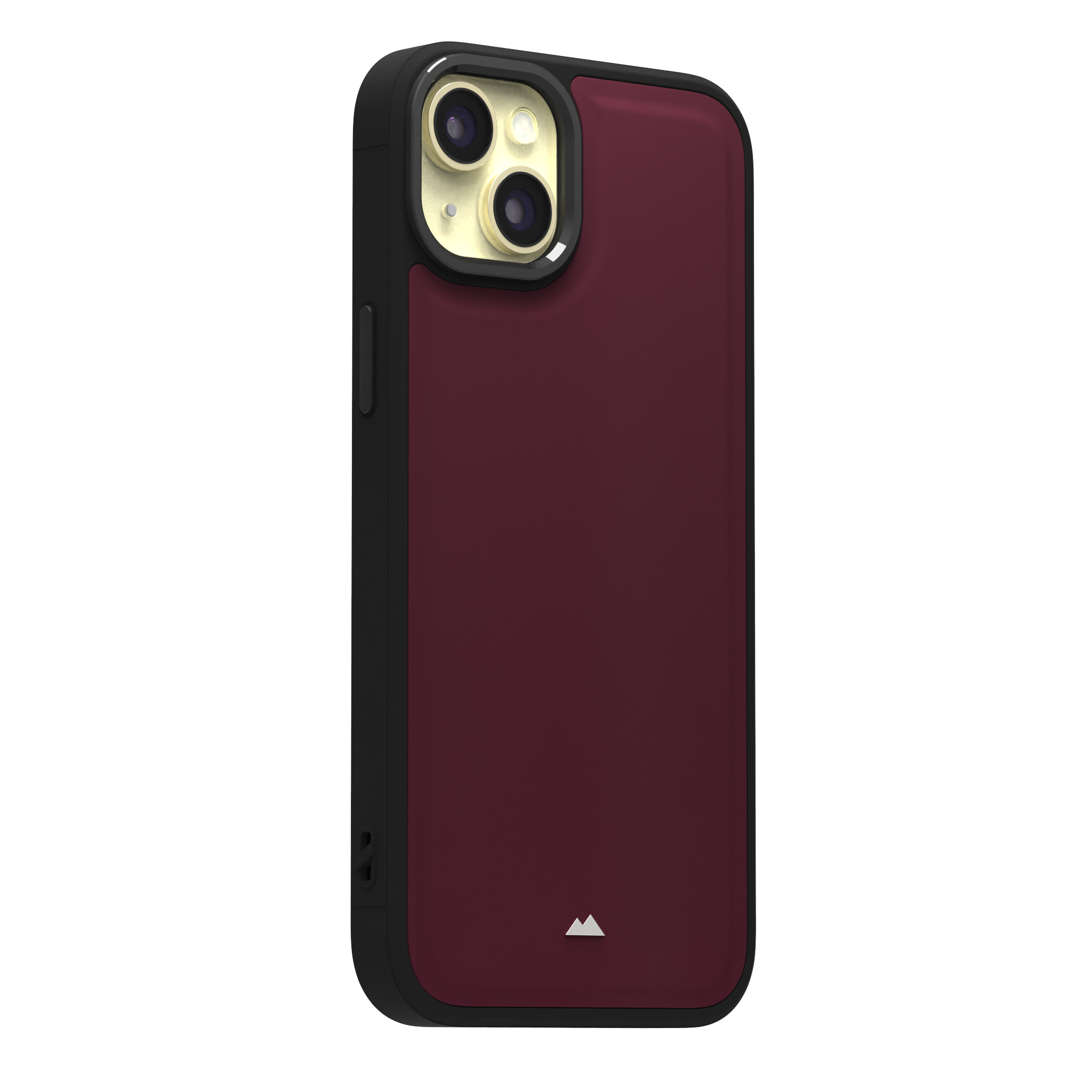 Merlot Plain Leather Case for iPhone 15 Plus