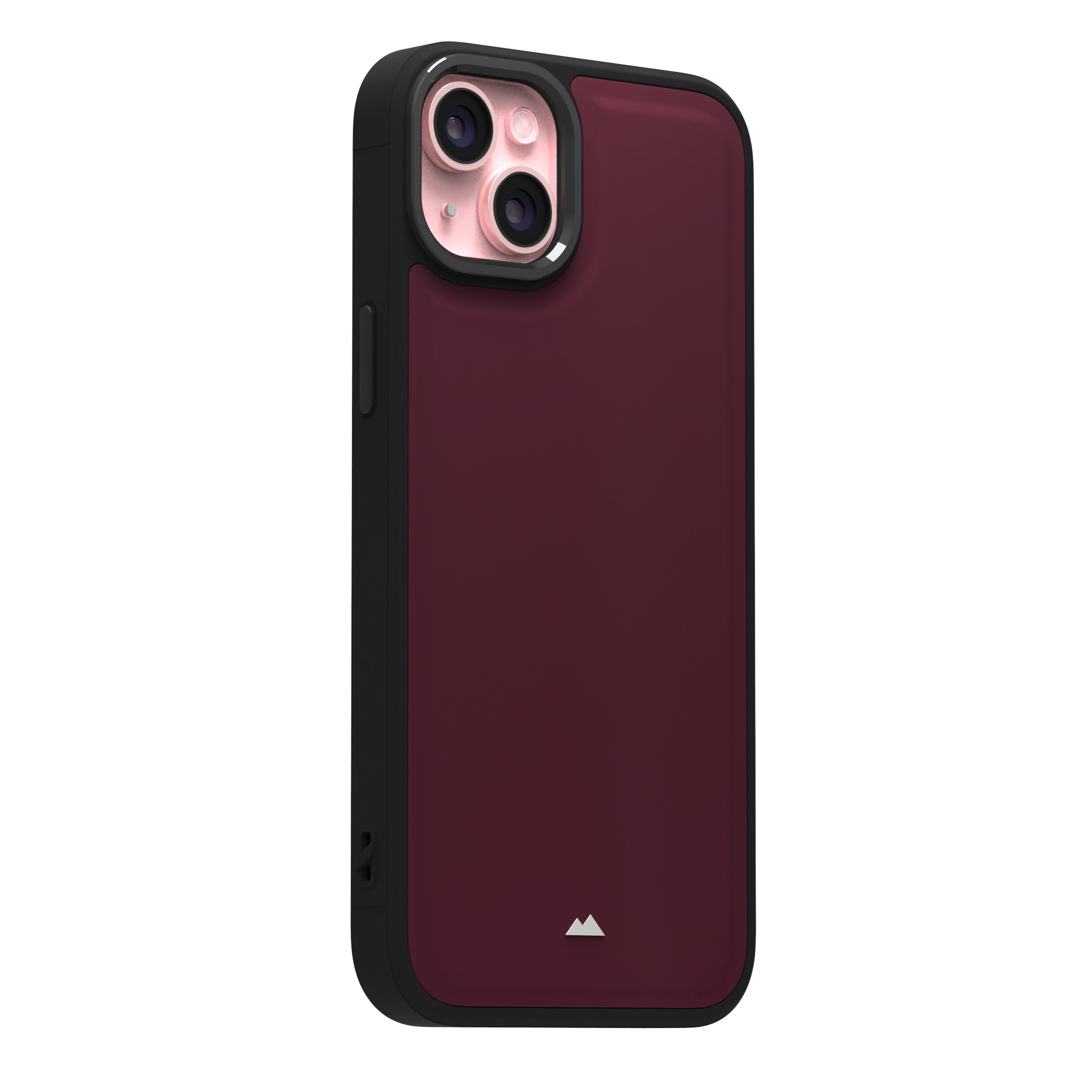 Merlot Plain Leather Case for iPhone 15 Plus