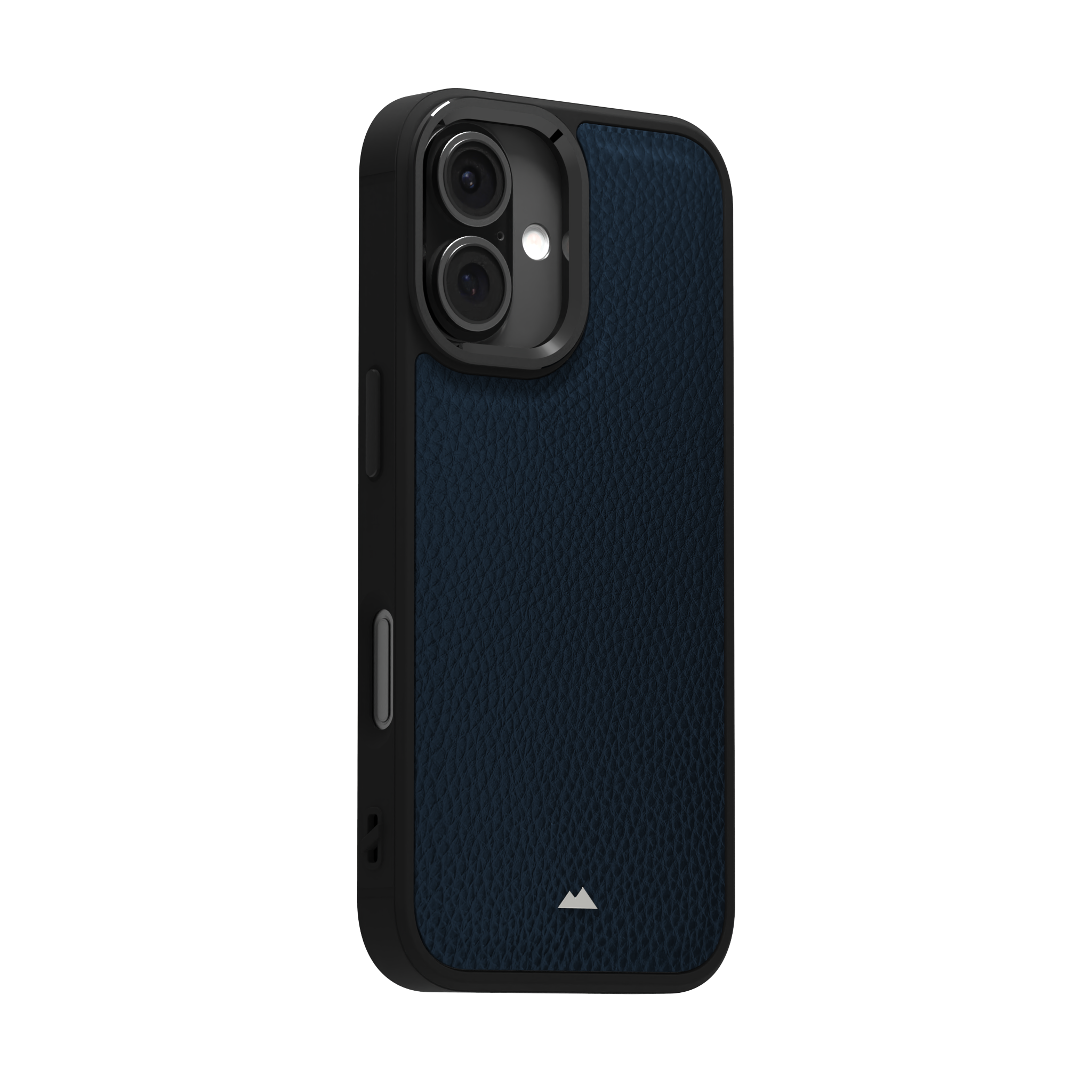 Blue Full Grain Leather Case Cover for iPhone 16