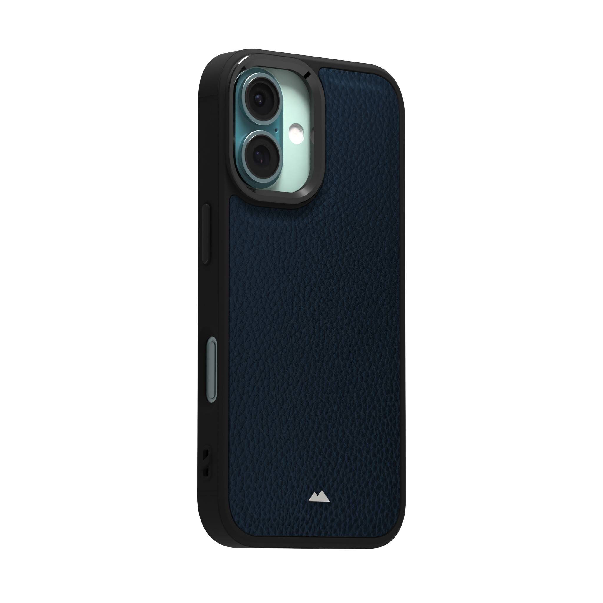 Blue Full Grain Leather Case Cover for iPhone 16