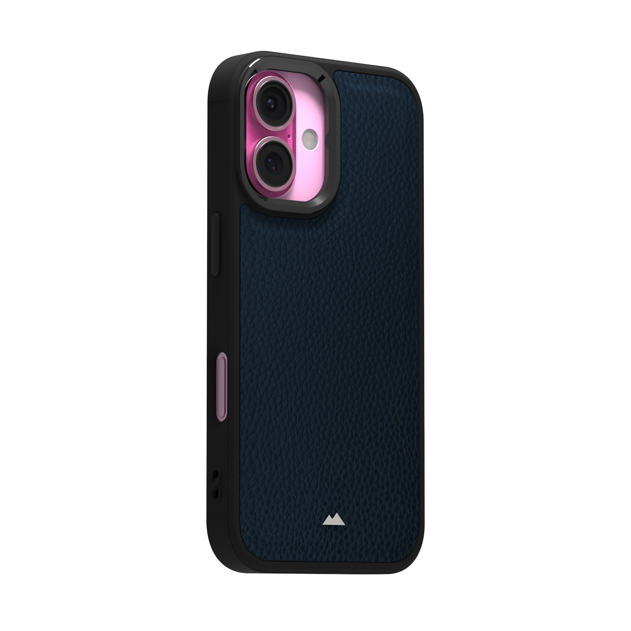 Blue Full Grain Leather Case Cover for iPhone 16