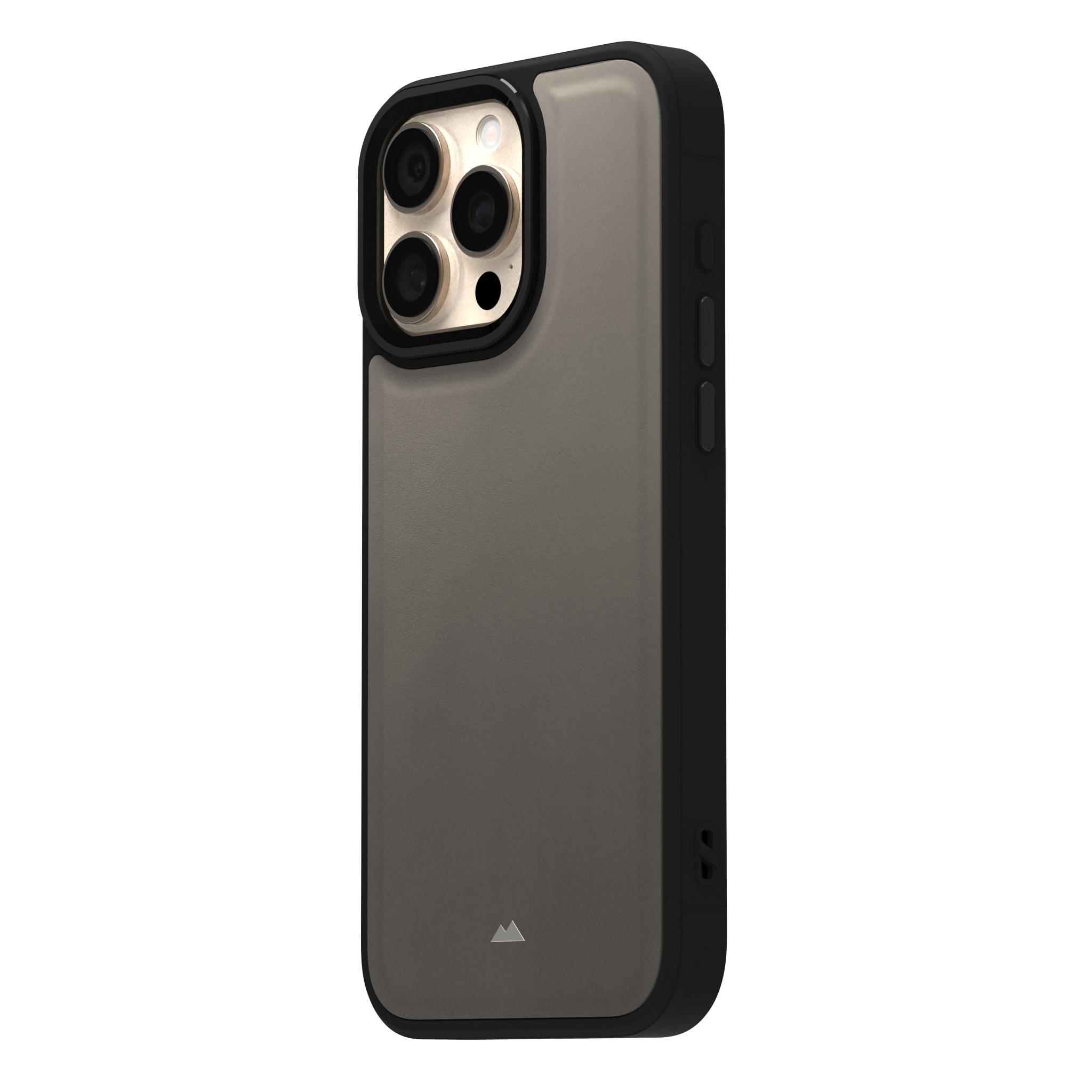 Grey Top Grain Leather Case Cover for iPhone 16 Pro Max