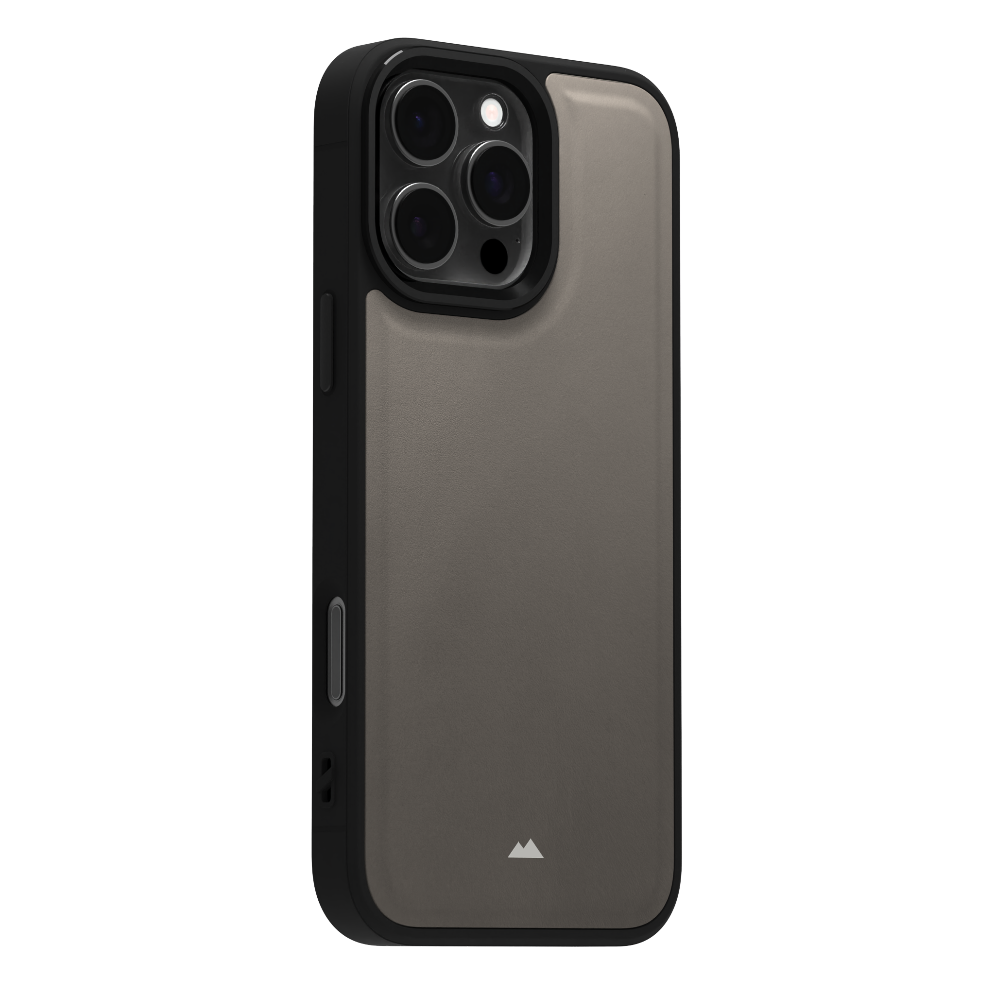 Grey Top Grain Leather Case Cover for iPhone 16 Pro Max