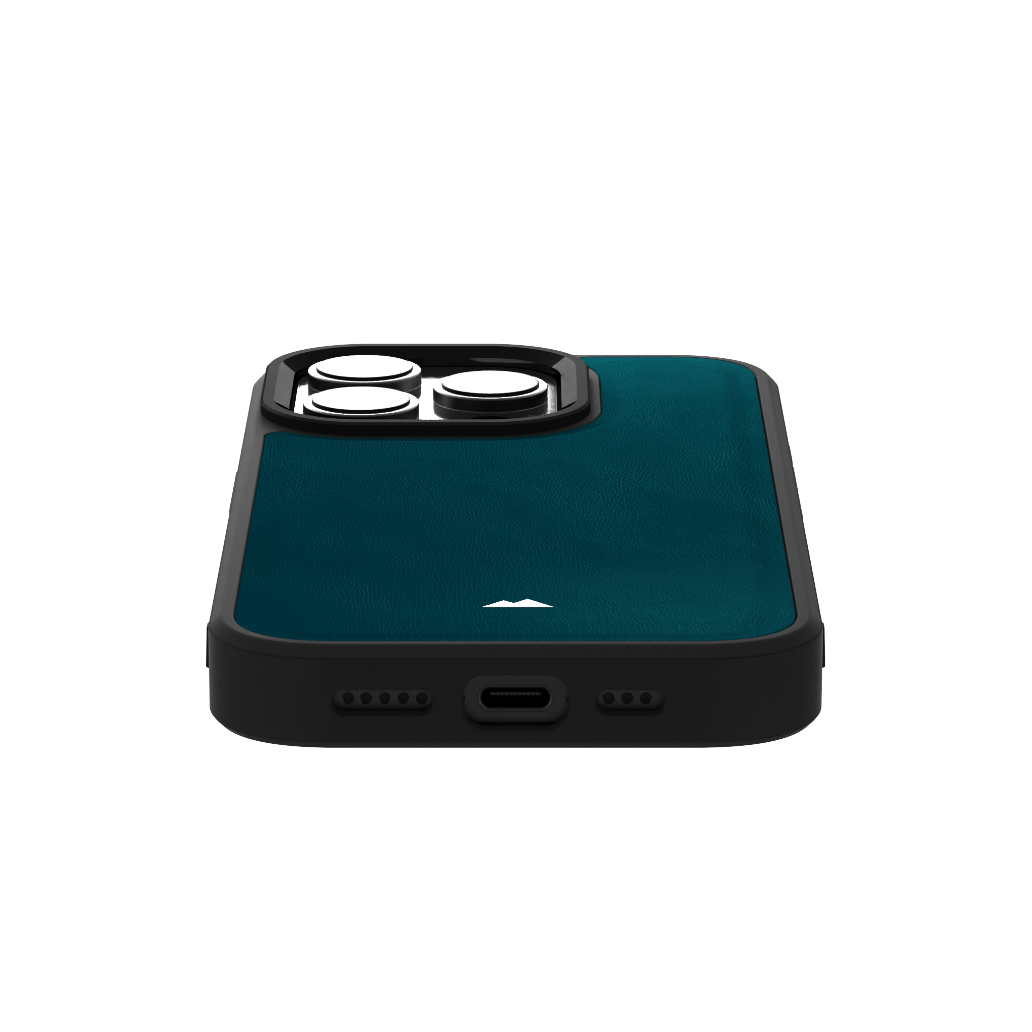 Ocean Blue Leather Case Cover for iPhone 16 Pro