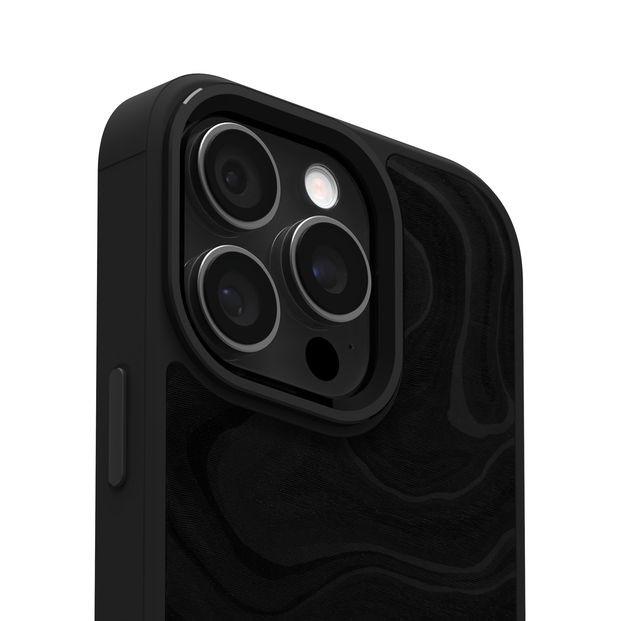 Mountain Onyx Leather Case Cover for iPhone 16 Pro