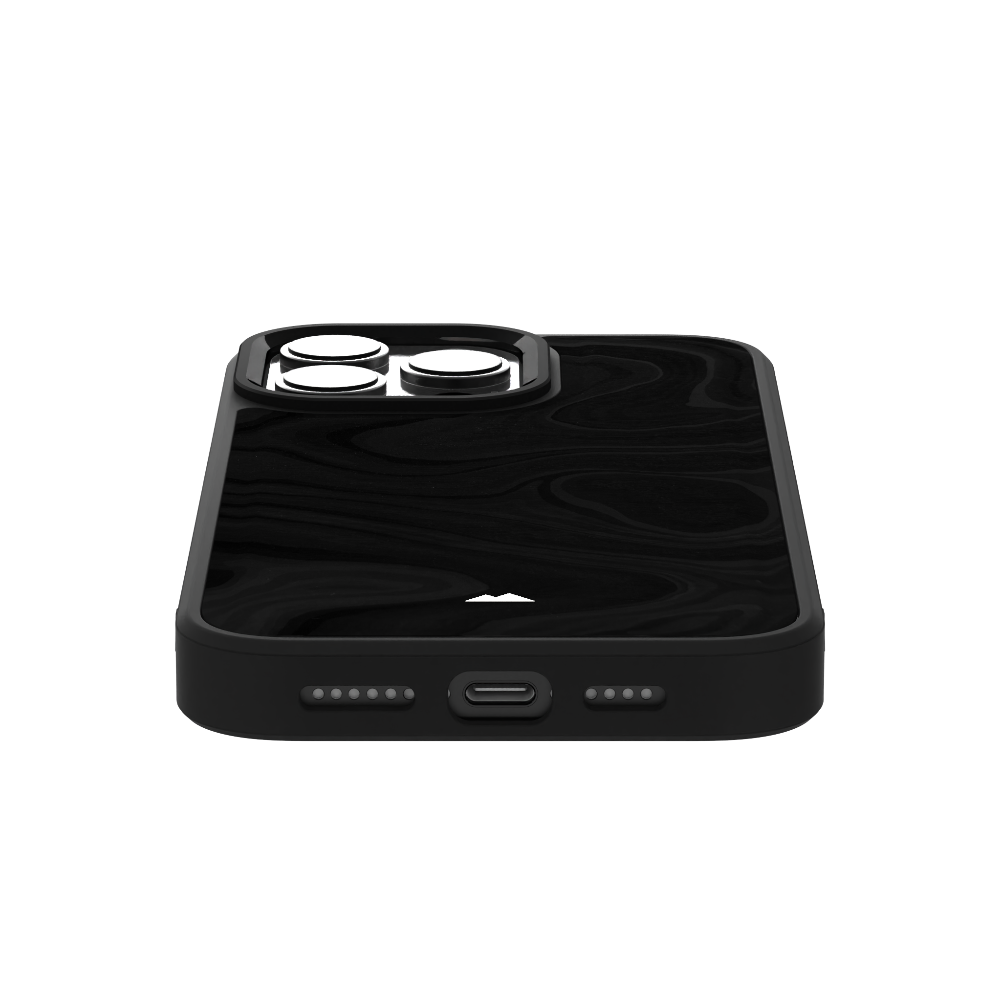 Mountain Onyx Leather Case Cover for iPhone 16 Pro Max