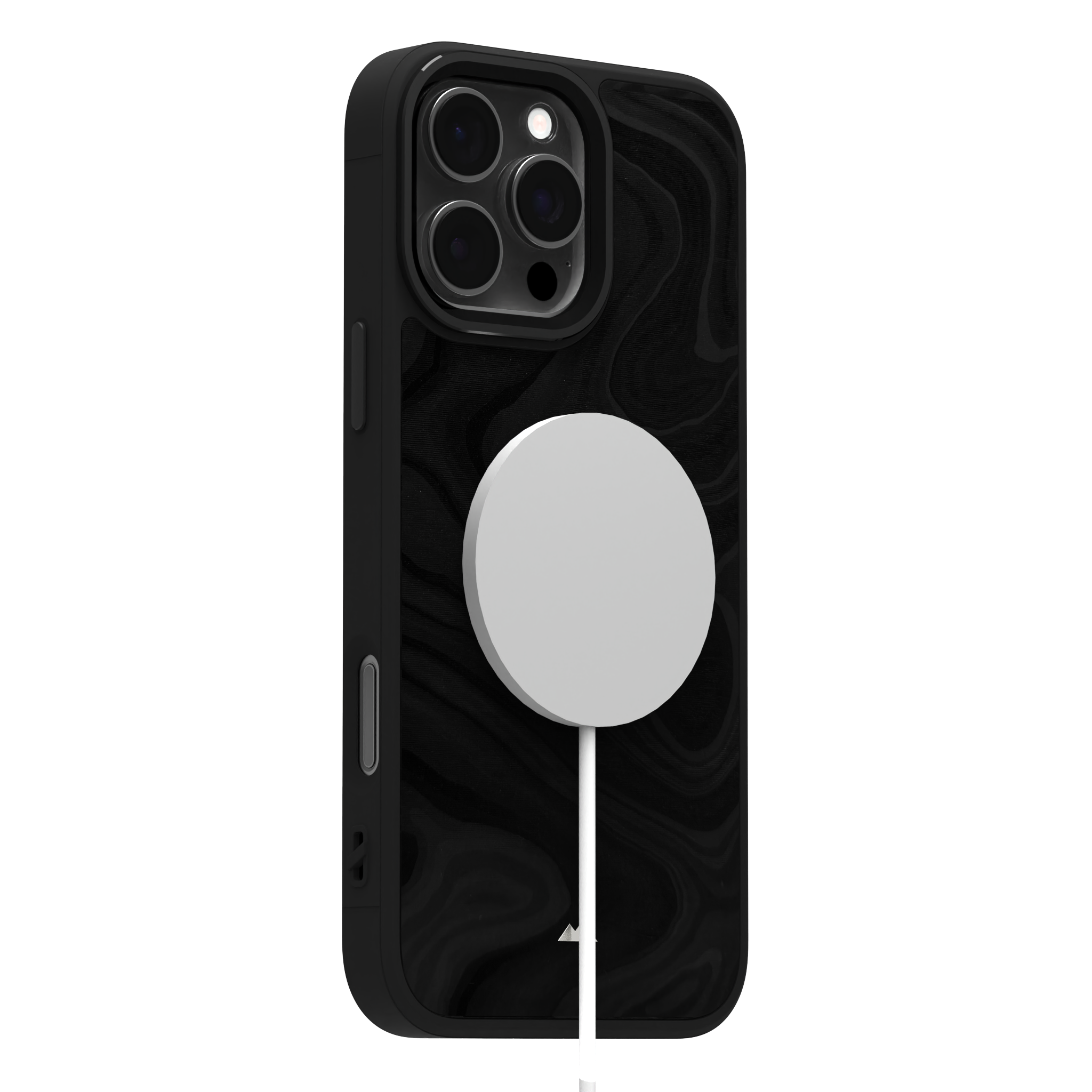 Mountain Onyx Leather Case Cover for iPhone 16 Pro Max