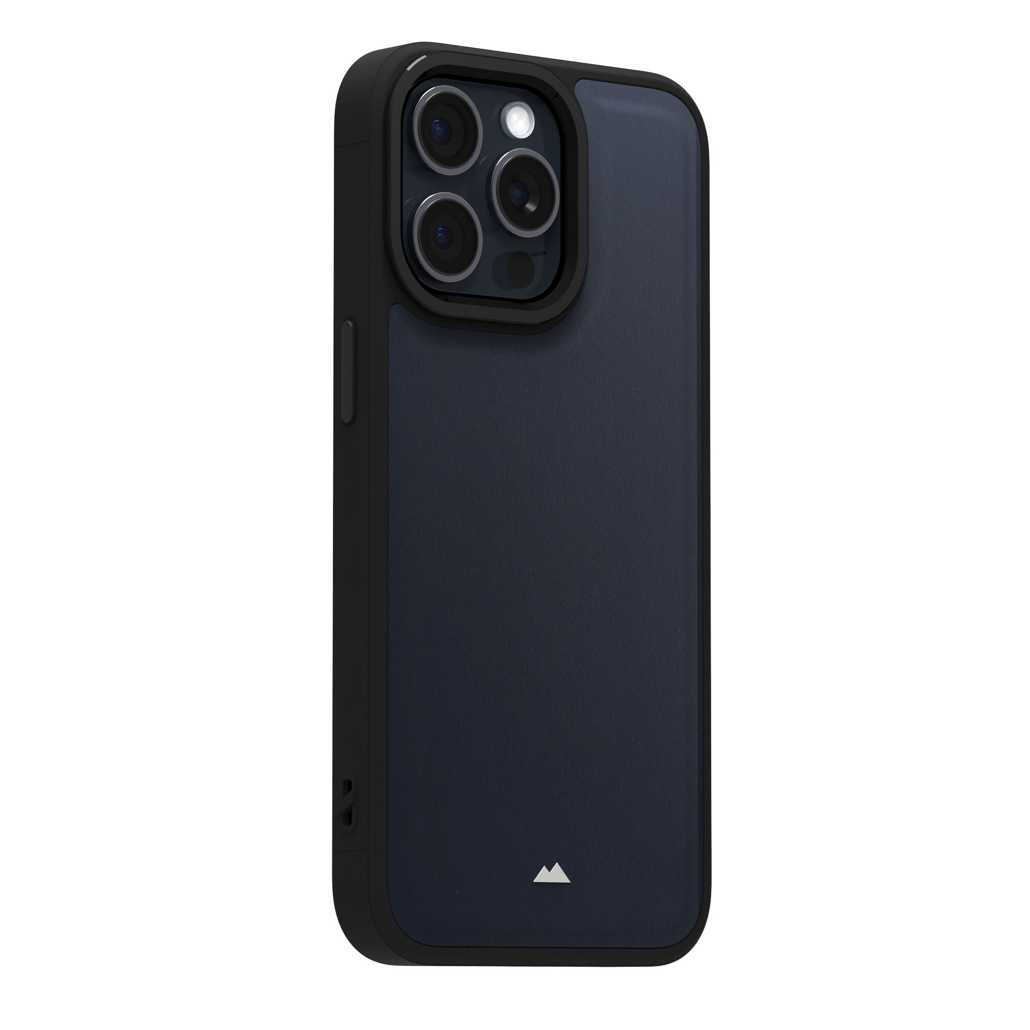 Midnight Blue Leather Case Cover for iPhone 16 Pro