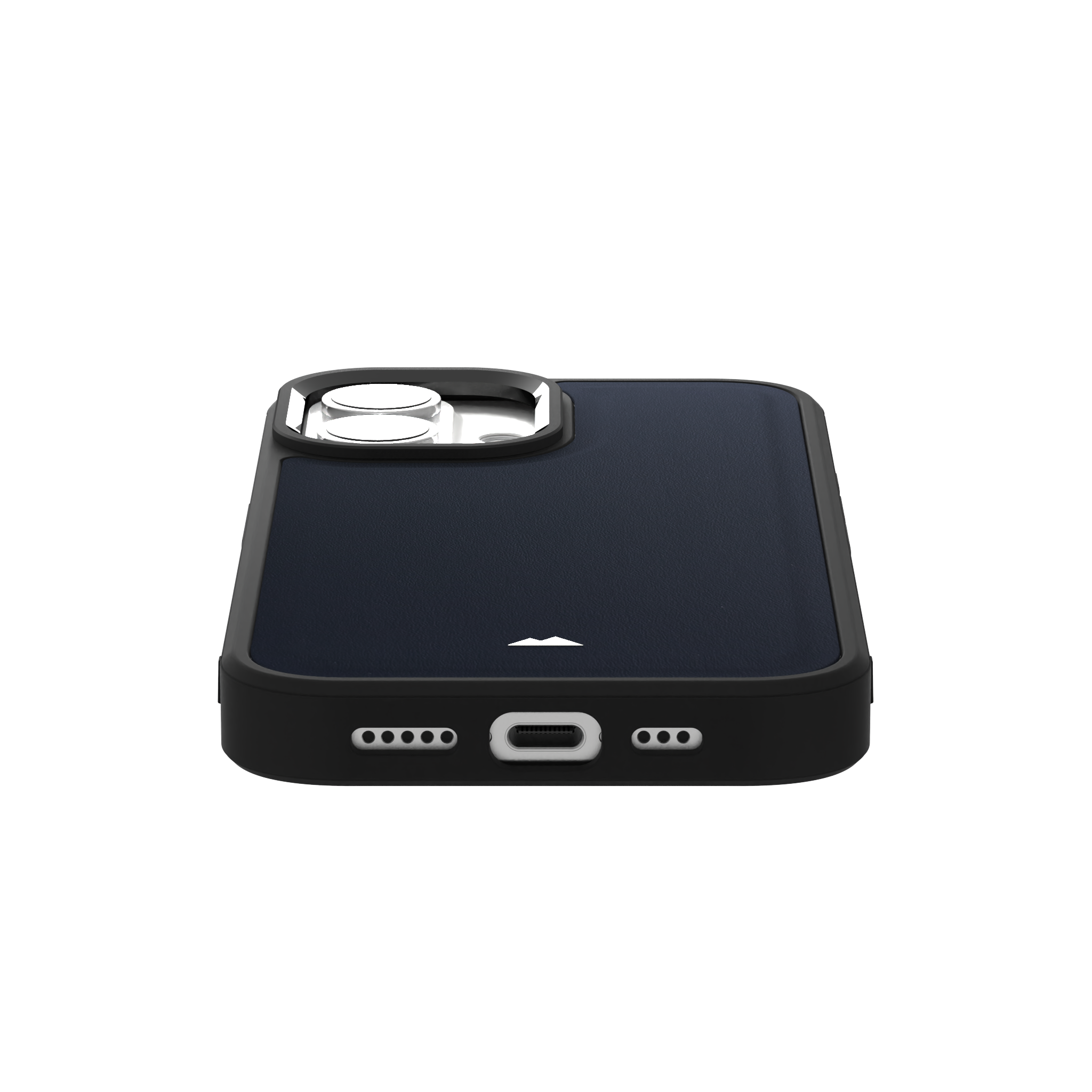 Midnight Blue Leather Case Cover for iPhone 16