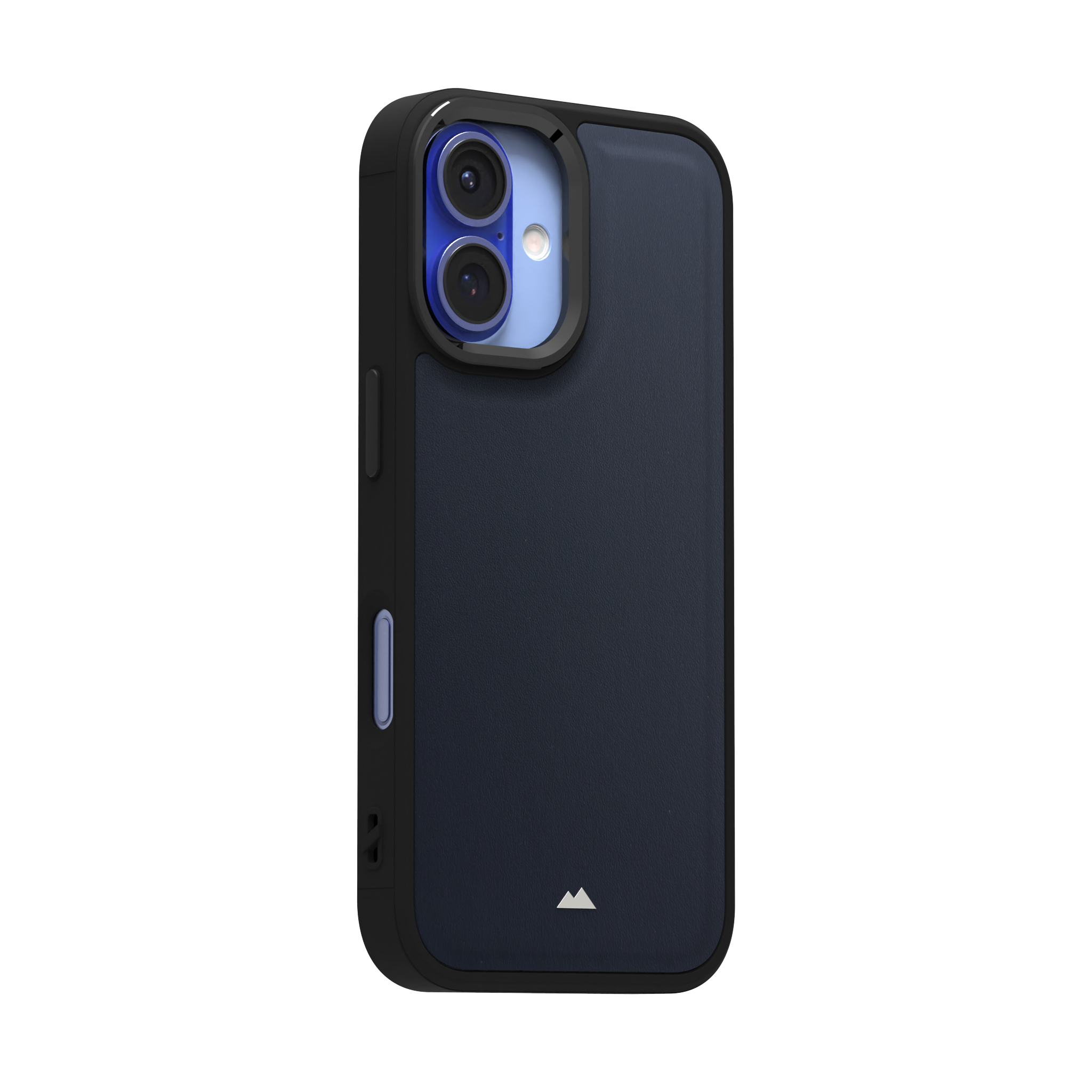 Midnight Blue Leather Case Cover for iPhone 16