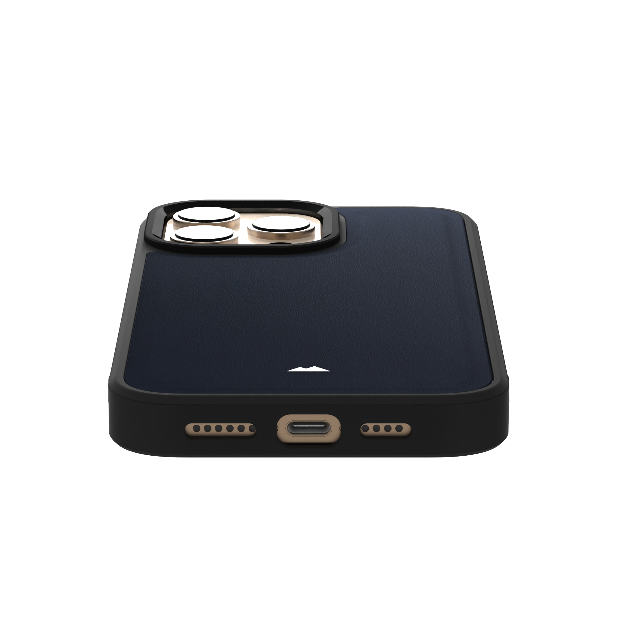 Midnight Blue Leather Case Cover for iPhone 16 Pro Max