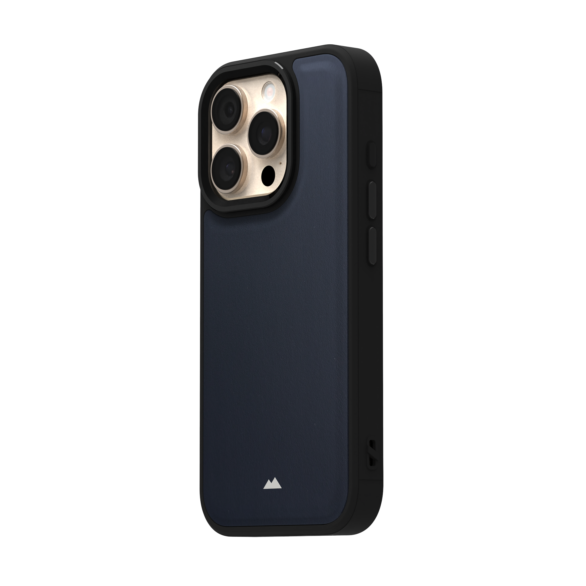 Midnight Blue Leather Case Cover for iPhone 16 Pro