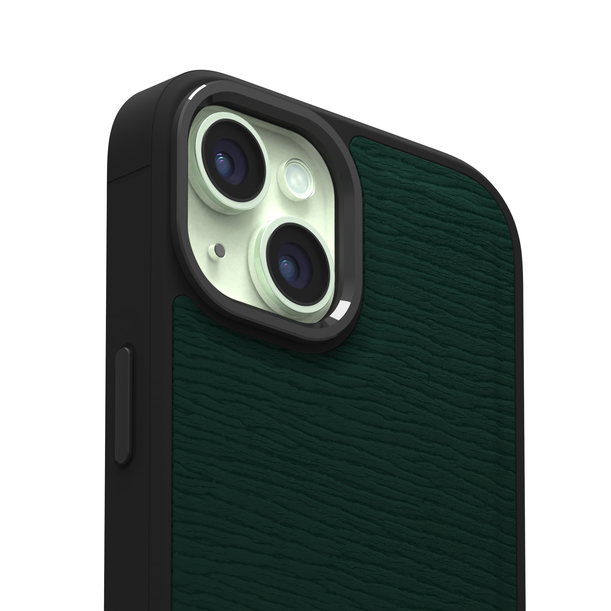 Forest Waves Leather Case Cover for iPhone 15