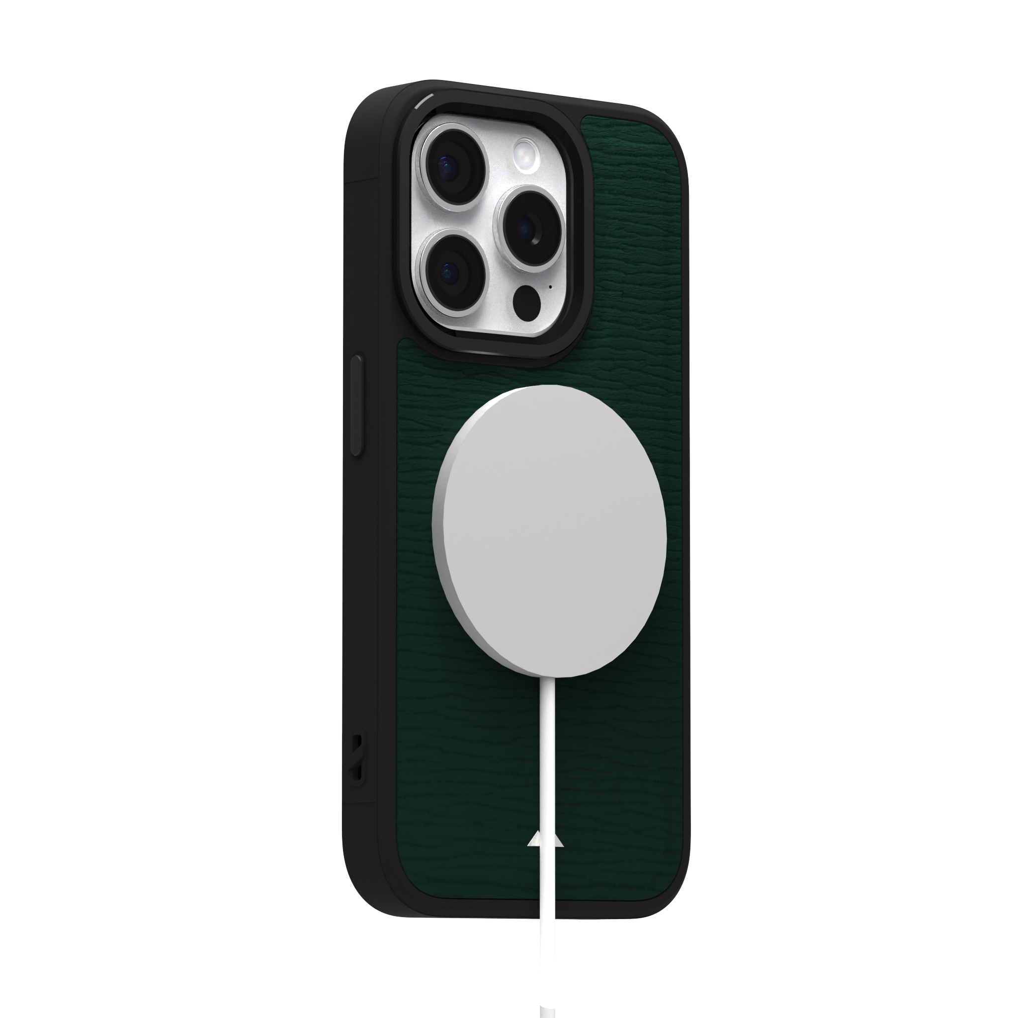 Forest Waves Leather Case Cover for iPhone 15 Pro