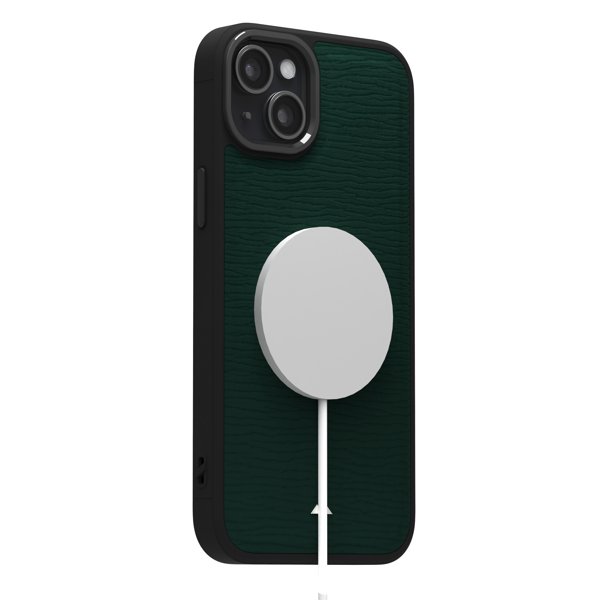 Forest Waves Leather Case Cover for iPhone 15 Plus