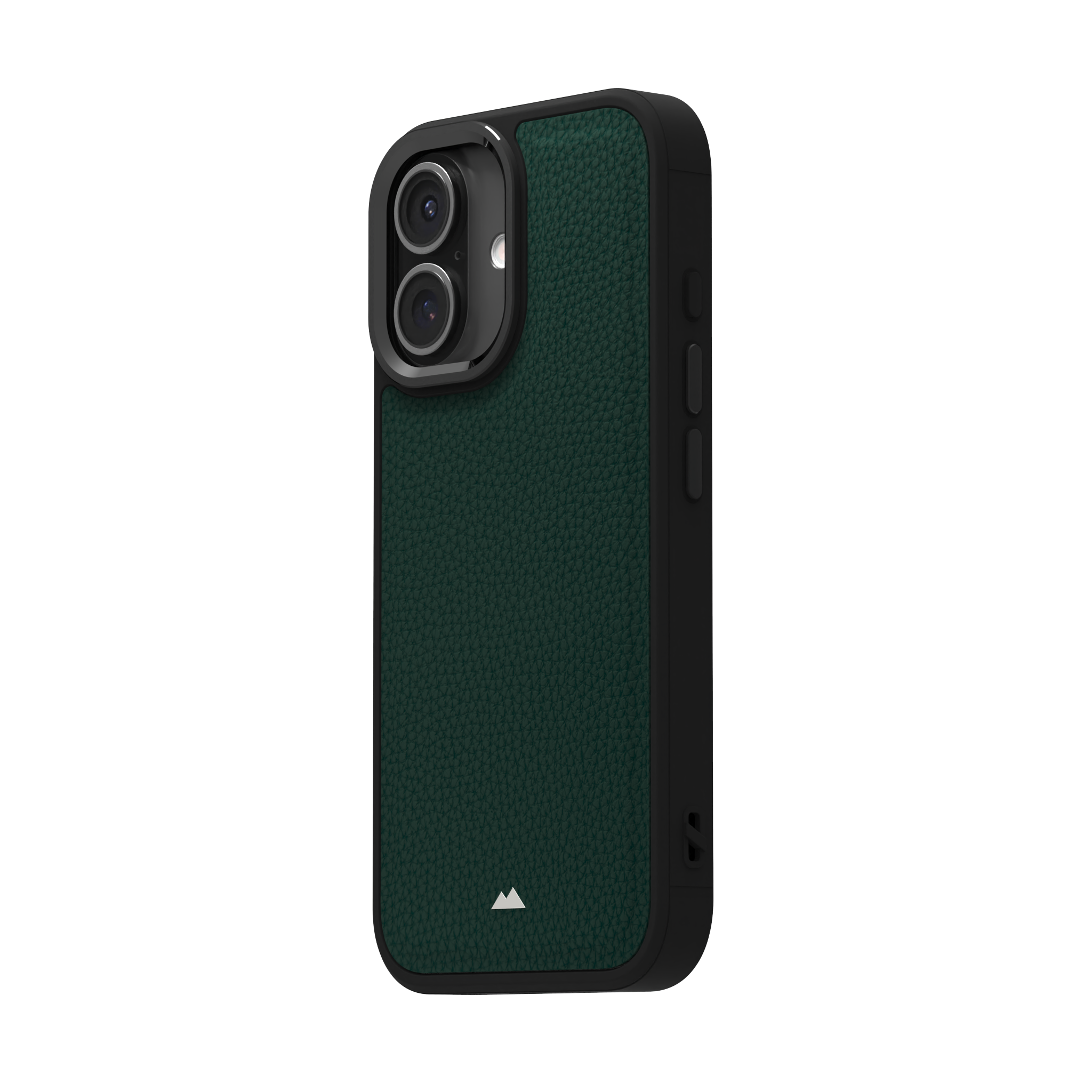 Dark Green Full Grain Leather Case Cover for iPhone 16