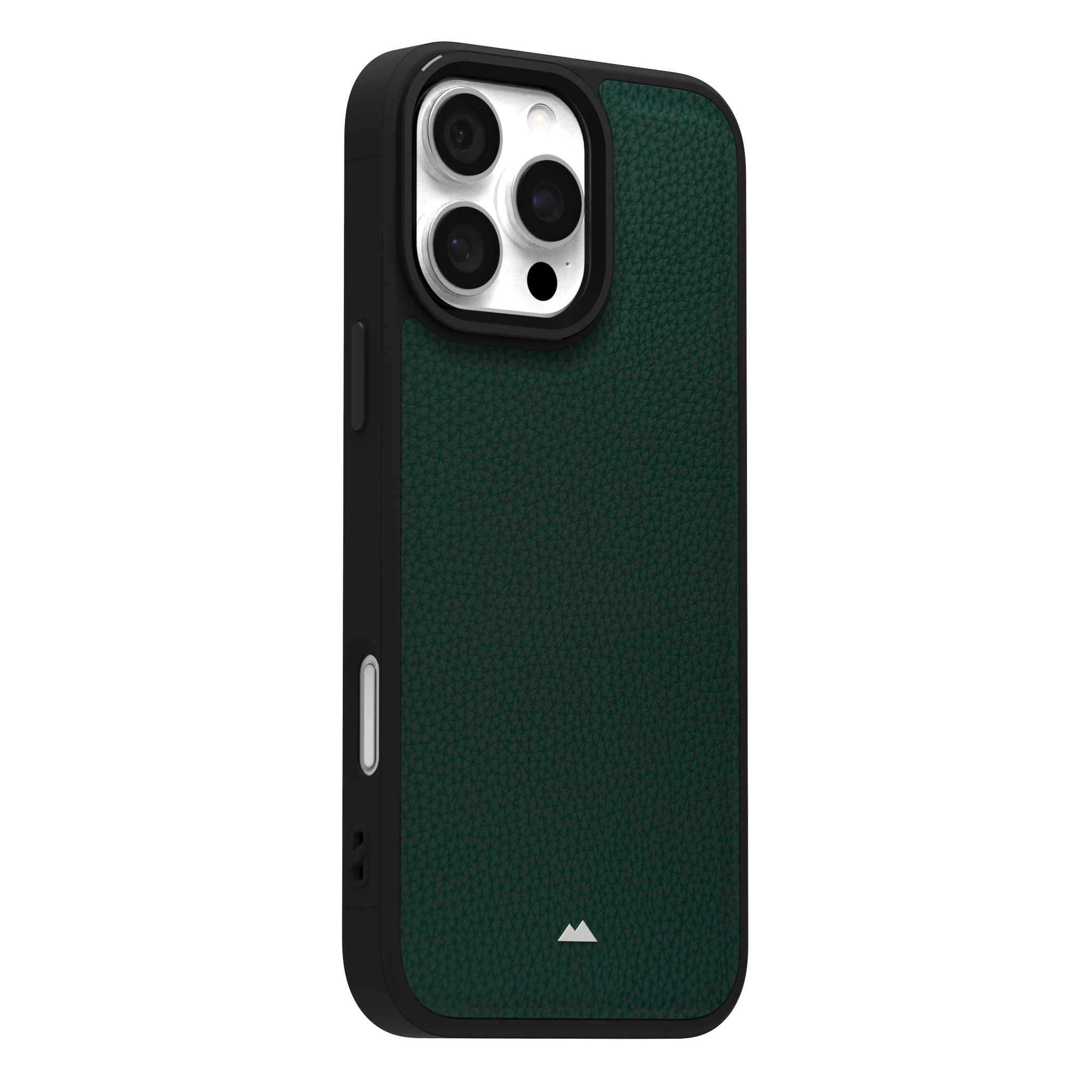 Dark Green Full Grain Leather Case Cover for iPhone 16 Pro Max