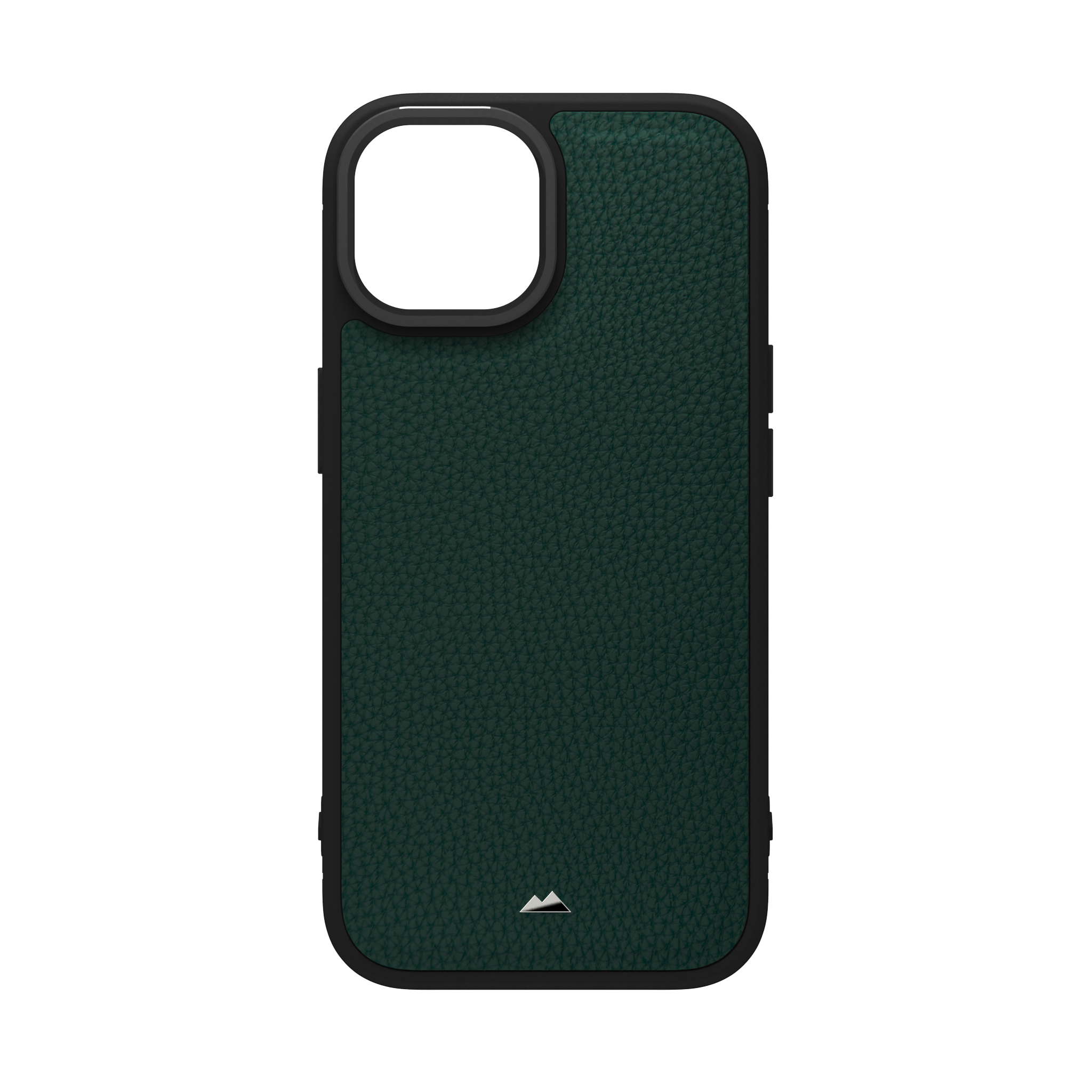 Dark Green Full Grain Leather Case Cover for iPhone 15