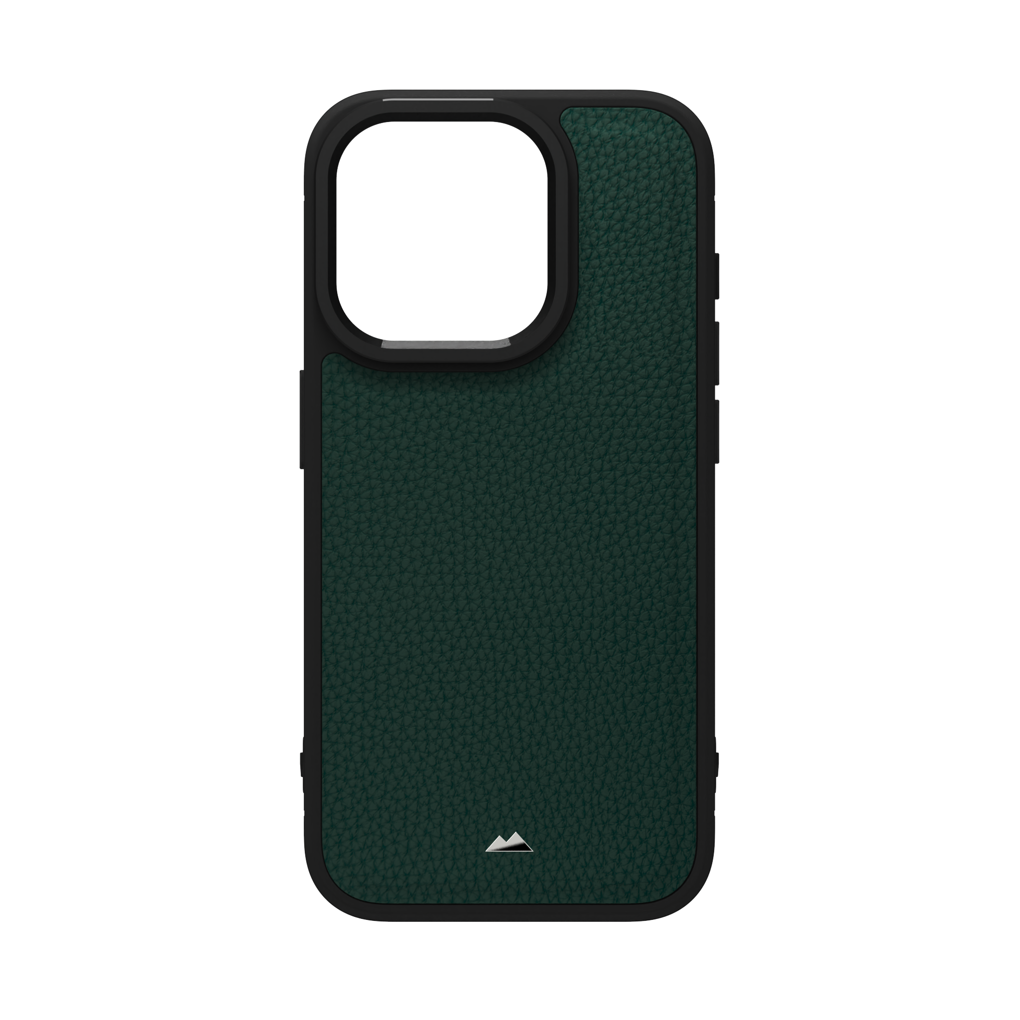 Dark Green Full Grain Leather Case Cover for iPhone 15 Pro